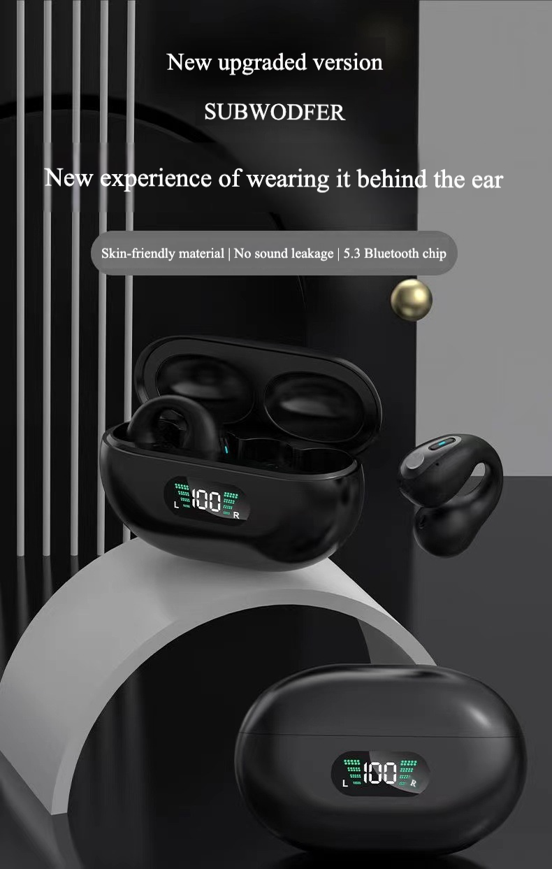 Foto 2 pulgar | Auriculares Bluetooth Q7 Impermeables De Conducción Ósea Blanco/negro - Venta Internacional.