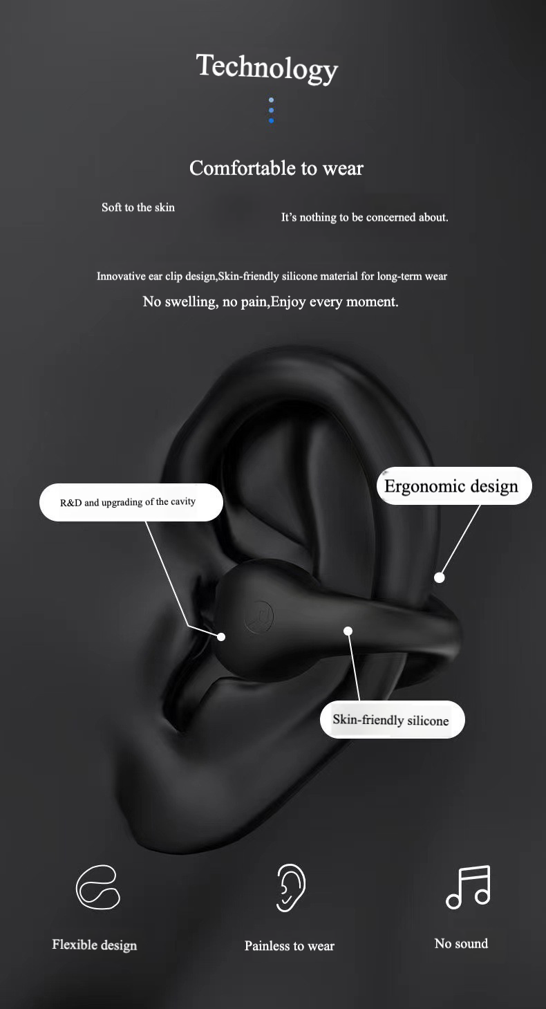Foto 4 pulgar | Auriculares Bluetooth Q7 Impermeables De Conducción Ósea Blanco/negro - Venta Internacional.