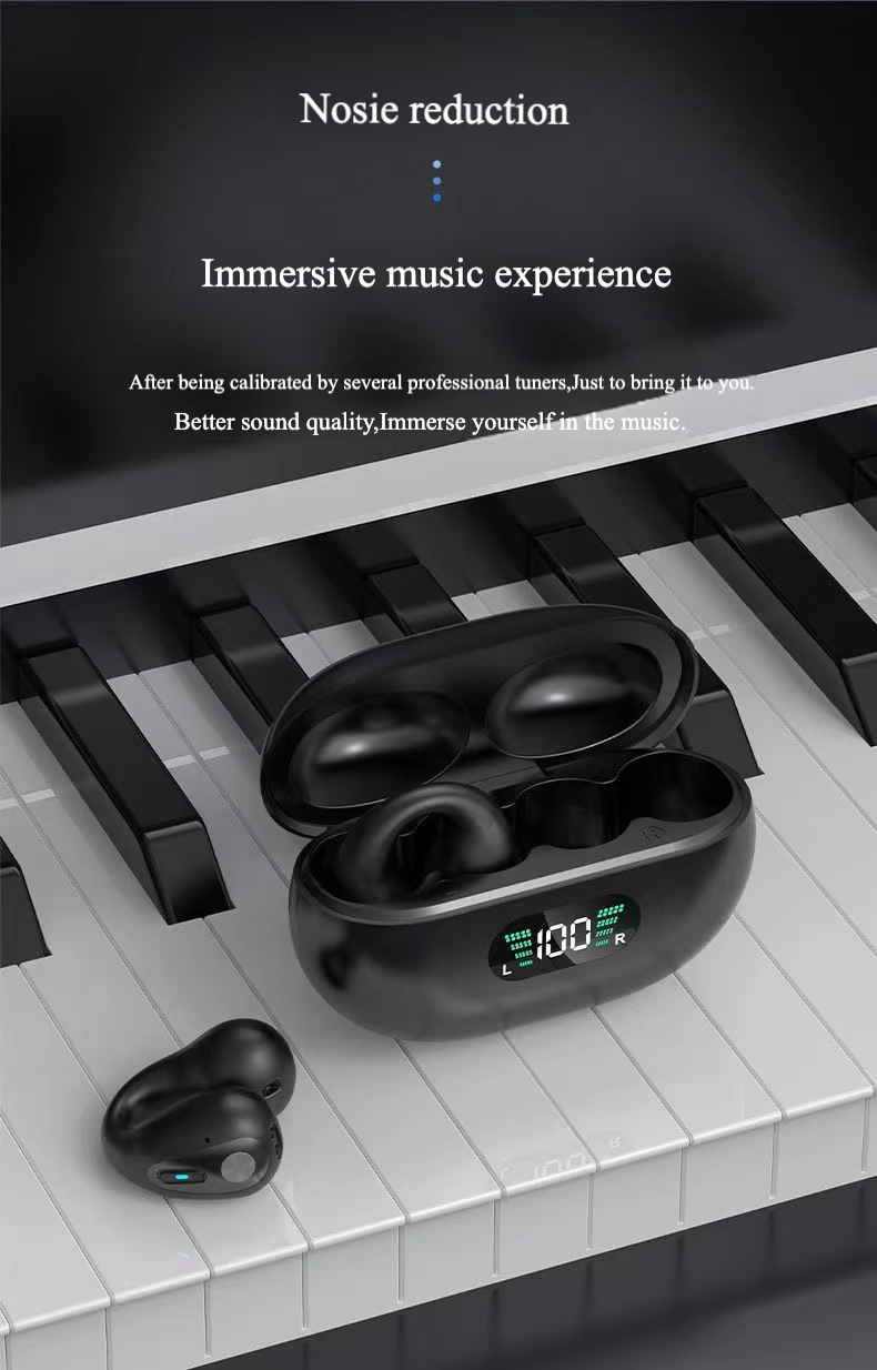 Foto 5 pulgar | Auriculares Bluetooth Q7 Impermeables De Conducción Ósea Blanco/negro - Venta Internacional.