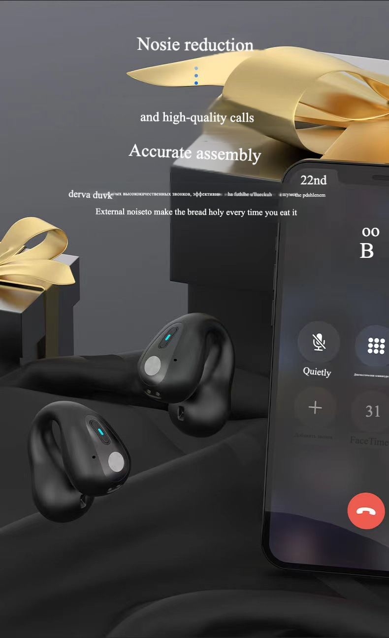 Foto 8 pulgar | Auriculares Bluetooth Q7 Impermeables De Conducción Ósea Blanco/negro - Venta Internacional.