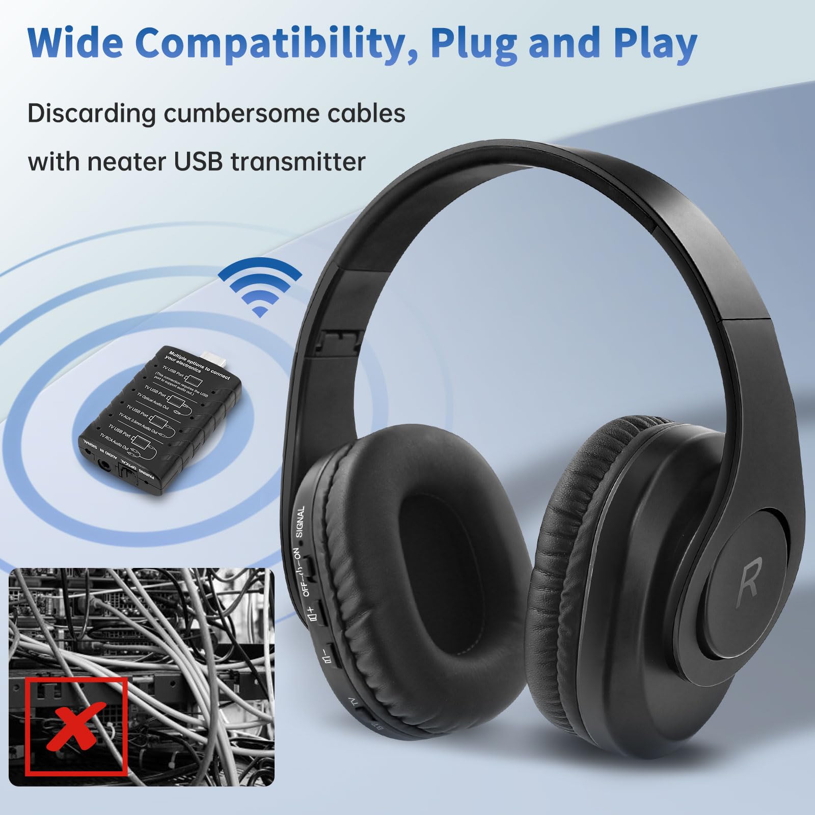 Foto 3 pulgar | Auriculares Inalámbricos Wallarge Para Ver La Televisión Bluetooth 5.3 - Venta Internacional.