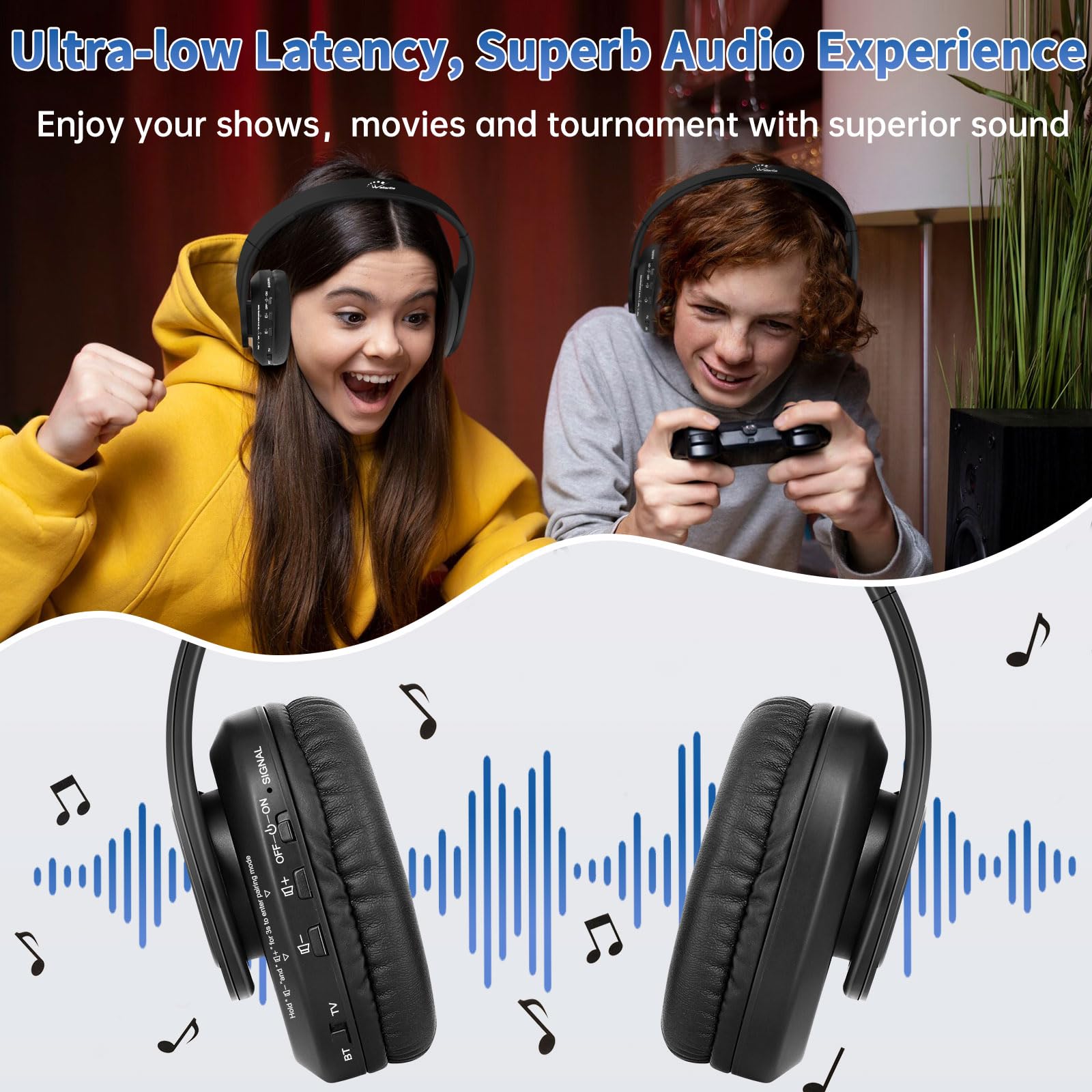 Foto 6 pulgar | Auriculares Inalámbricos Wallarge Para Ver La Televisión Bluetooth 5.3 - Venta Internacional.