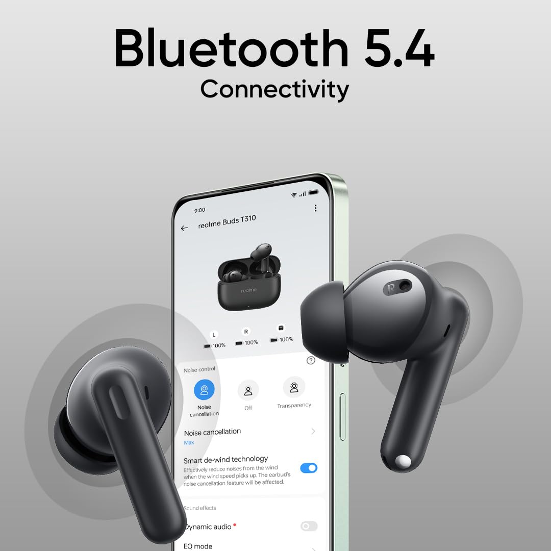 Foto 7 pulgar | Auriculares Realme Buds T310 Truly Wireless Con Batería Anc De 40 Horas - Venta Internacional.