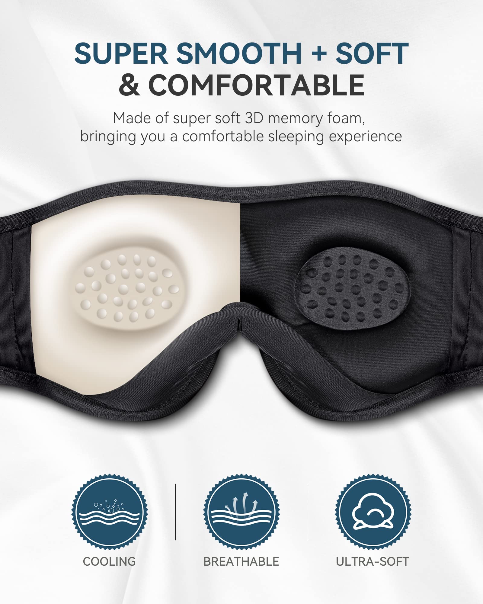Foto 4 pulgar | Sleep Headphones Musicozy Bluetooth 5.4, Diadema Y Máscara Para Ojos - Venta Internacional.