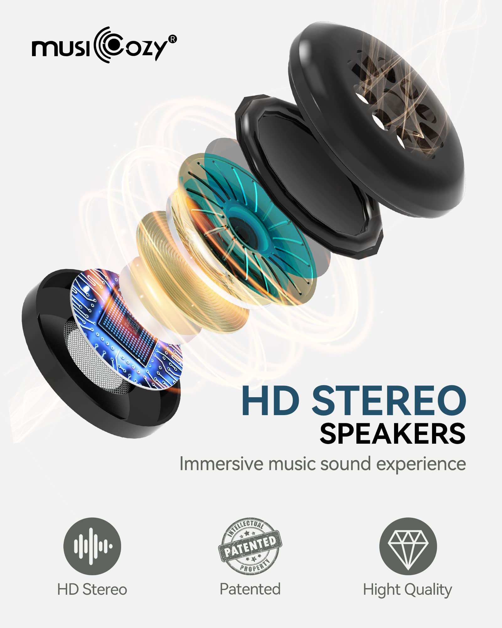Foto 5 | Sleep Headphones Musicozy Bluetooth 5.4, Diadema Y Máscara Para Ojos - Venta Internacional.