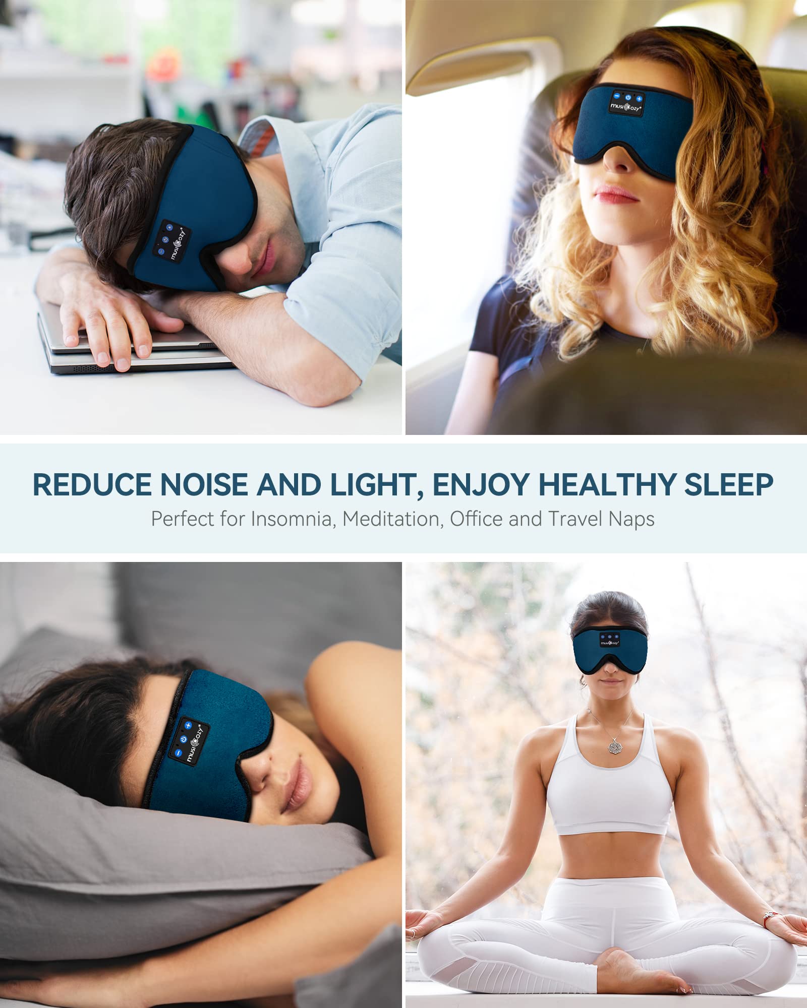 Foto 7 | Sleep Headphones Musicozy Bluetooth 5.4, Diadema Y Máscara Para Ojos - Venta Internacional.