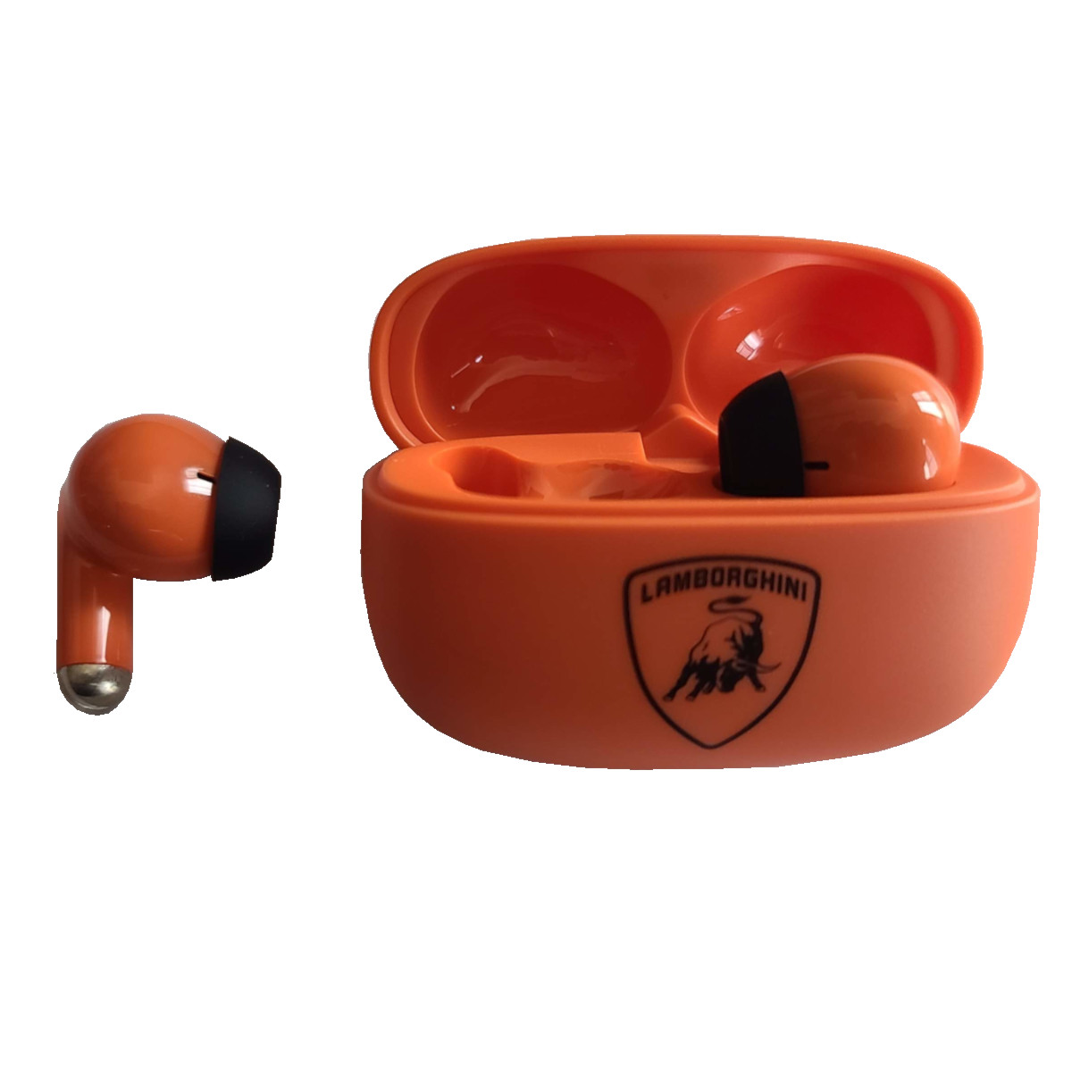 Foto 2 pulgar | Audifonos Lamborghini Bud Mini Tws Bluetooth Color Naranja