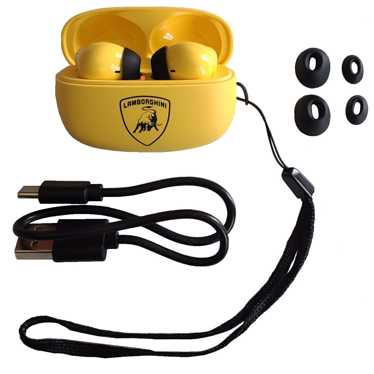 Foto 4 pulgar | Audifonos Lamborghini Bud Mini Tws Bluetooth Color Amarillo