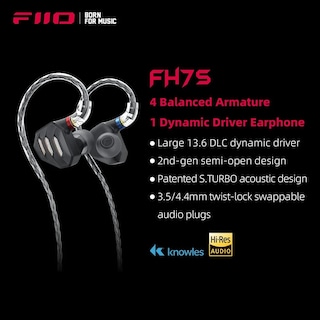 Foto 3 | Audífonos Híbridos De 5 Drivers + Turbo Bass Fiio Fh7s Black
