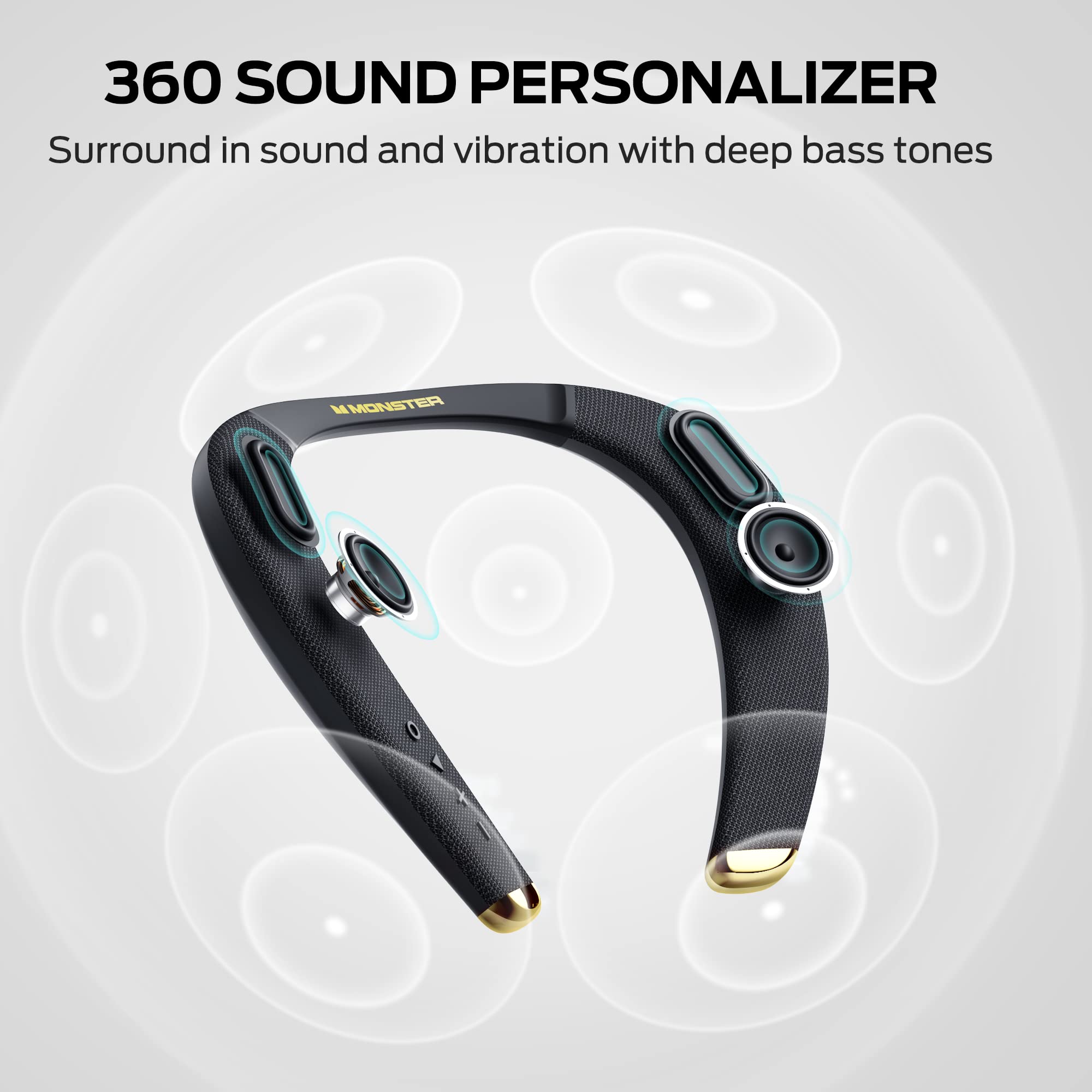 Foto 3 pulgar | Altavoces Bluetooth Con Banda Para El Cuello Monster Boomerang Petite - Venta Internacional.