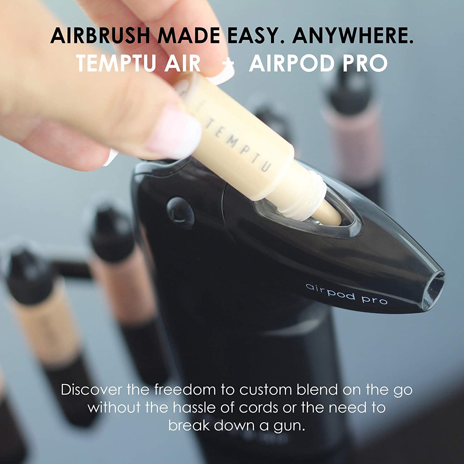 Foto 3 pulgar | Maquillaje Airpod Pro Temptu Con Aerógrafo, 3 Unidades - Venta Internacional.