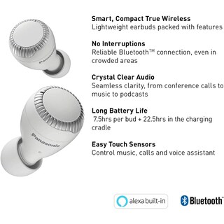 Foto 6 | Auriculares Inalámbricos True Wireless Panasonic Rz-s300w Bluetooth Ipx4 Blancos - Venta Internacional.