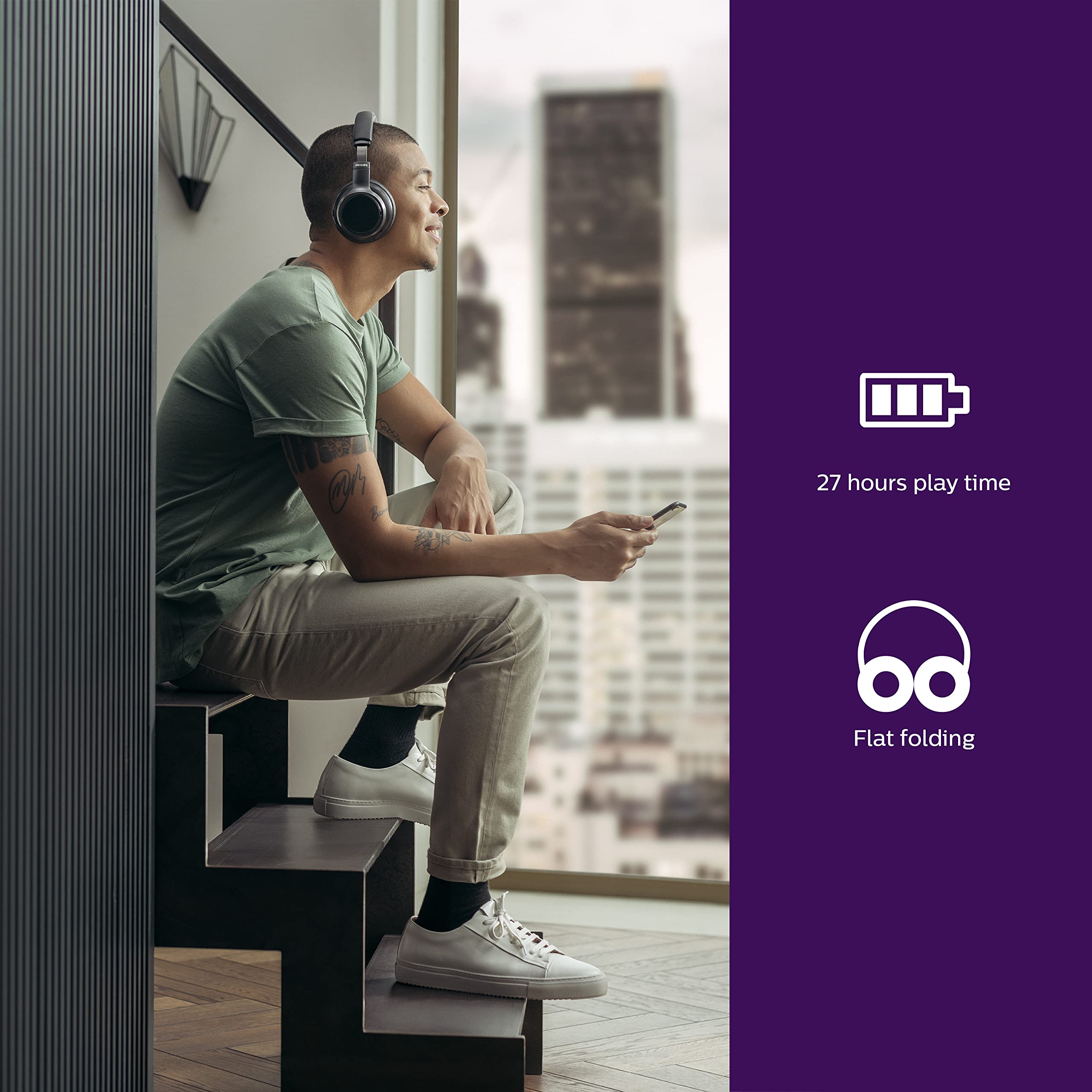 Foto 7 pulgar | Auriculares Philips H9505 Hybrid Con Cancelación Activa De Ruido Anc - Venta Internacional.