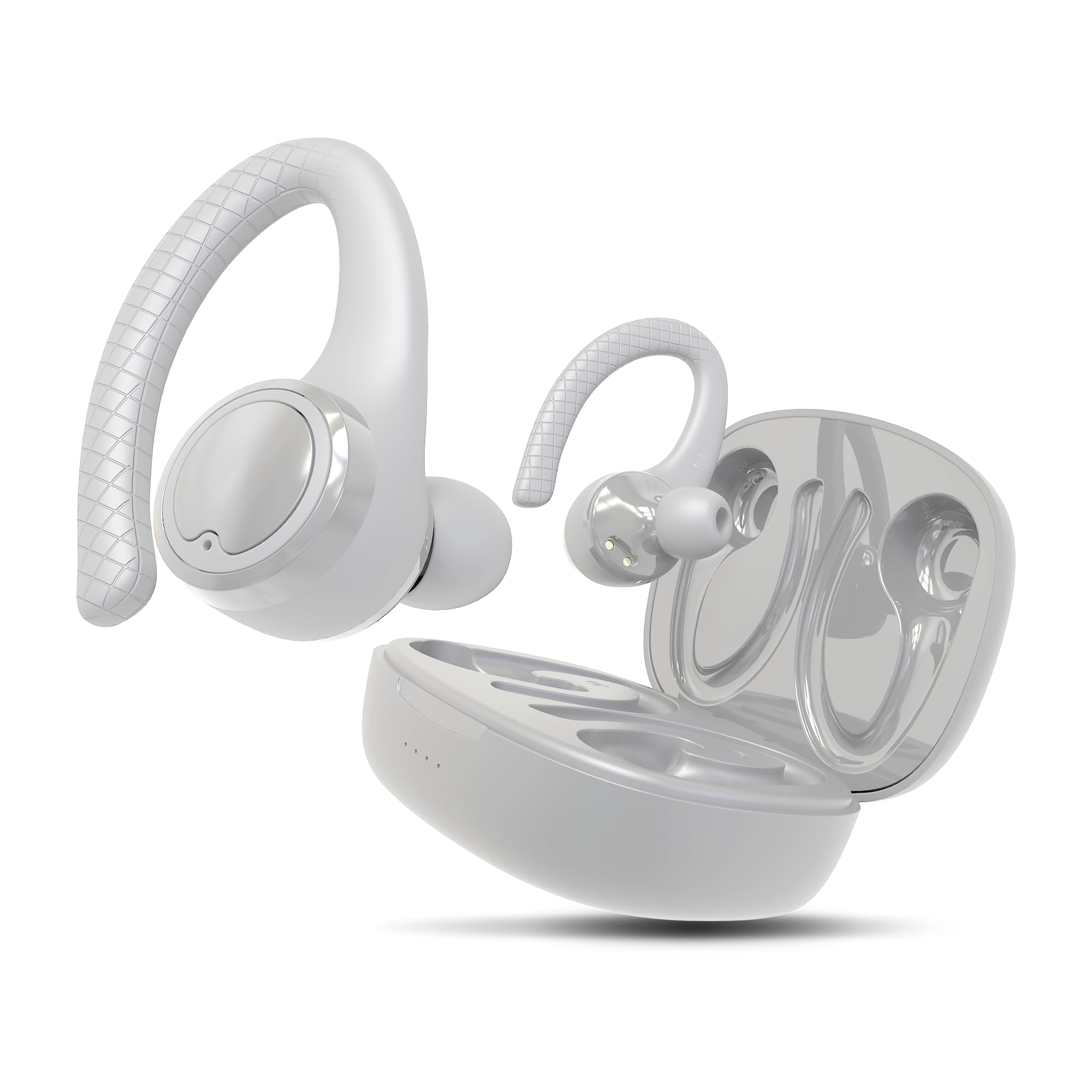 Foto 2 pulgar | Auriculares Inalámbricos Bluetooth Coby, Ganchos Intercambiables, Blancos - Venta Internacional.
