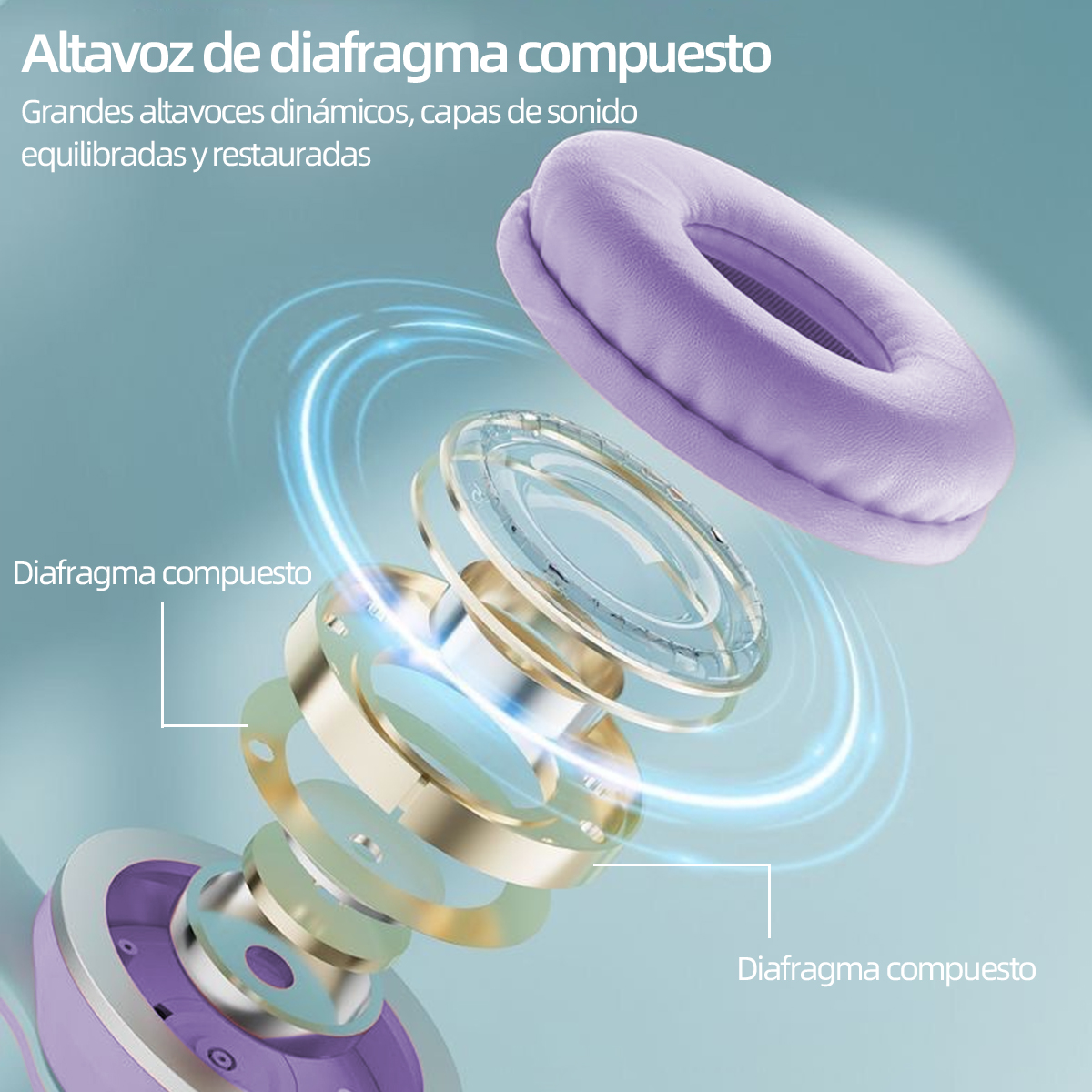 Foto 3 pulgar | Auriculares Inalámbricos Bluetooth Cat Ear Krios Para Niños
