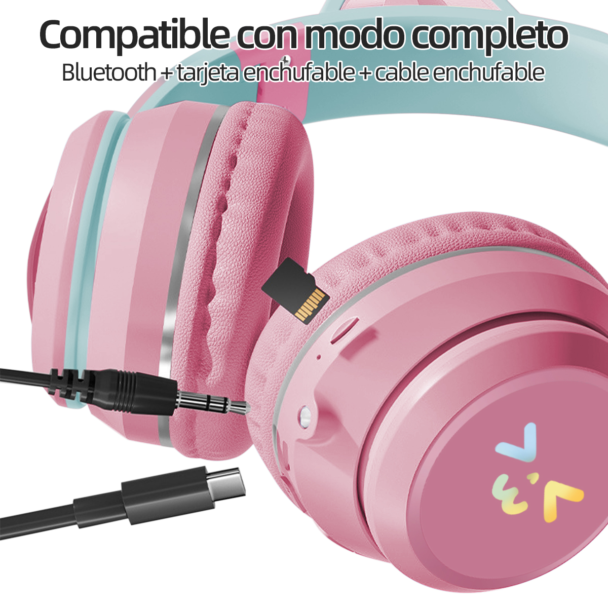 Foto 6 pulgar | Auriculares Inalámbricos Bluetooth Cat Ear Krios Para Niños