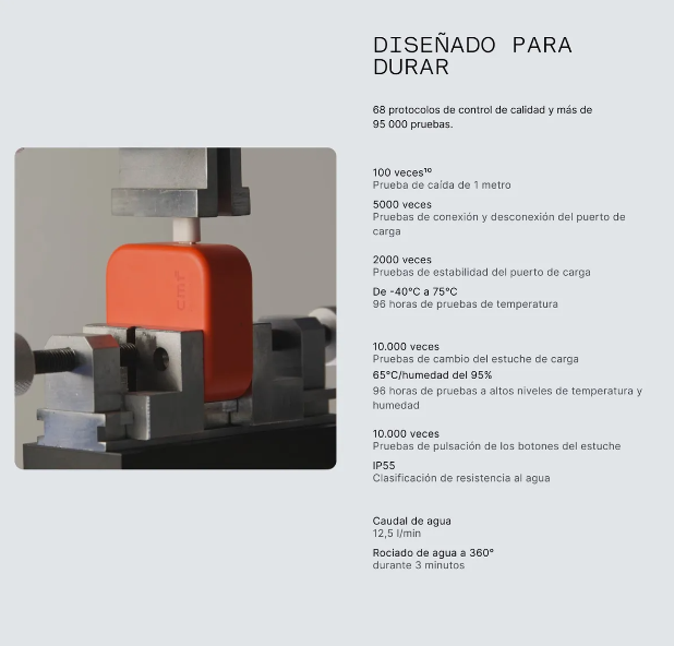 Foto 7 | Auriculares Inalámbricos CMF Buds 2a Gris Claro con Anc Ip54