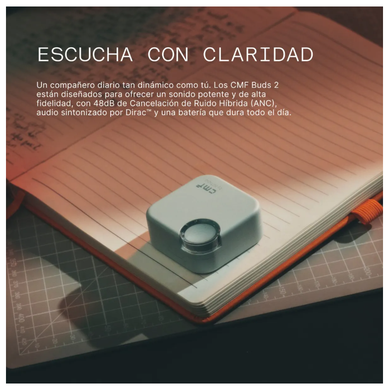 Foto 5 | Auriculares Inalámbricos CMF Buds 2 Gris Oscuro con Anc