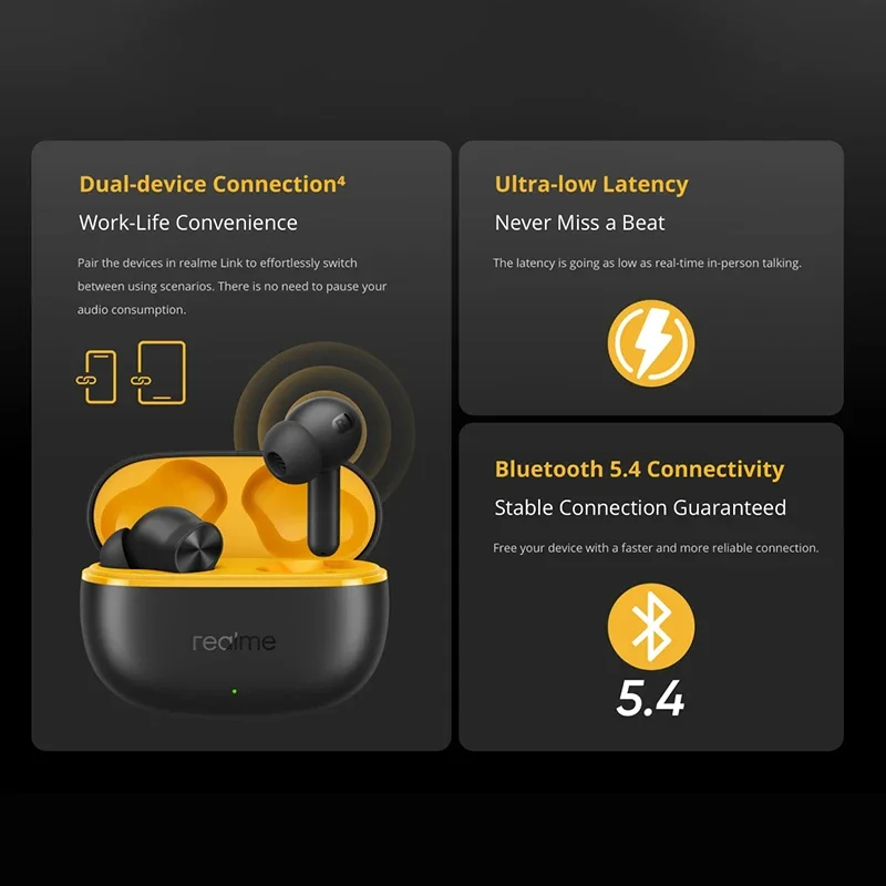 Foto 4 pulgar | Auriculares Intraurales Bluetooth Realme Buds T200lite - Venta Internacional.