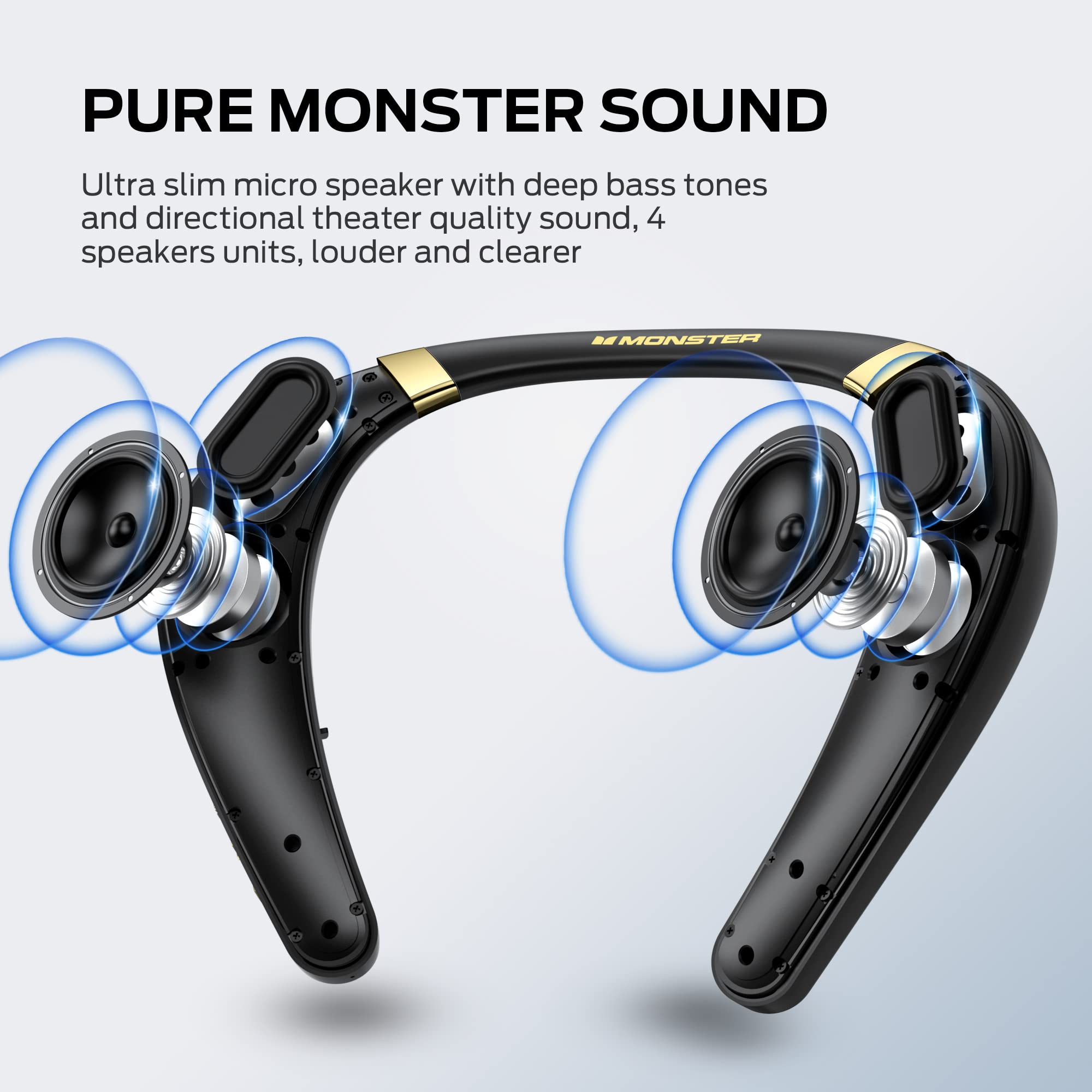 Foto 3 pulgar | Altavoz Bluetooth Monster Boomerang Neckband 12h Playtime - Venta Internacional.