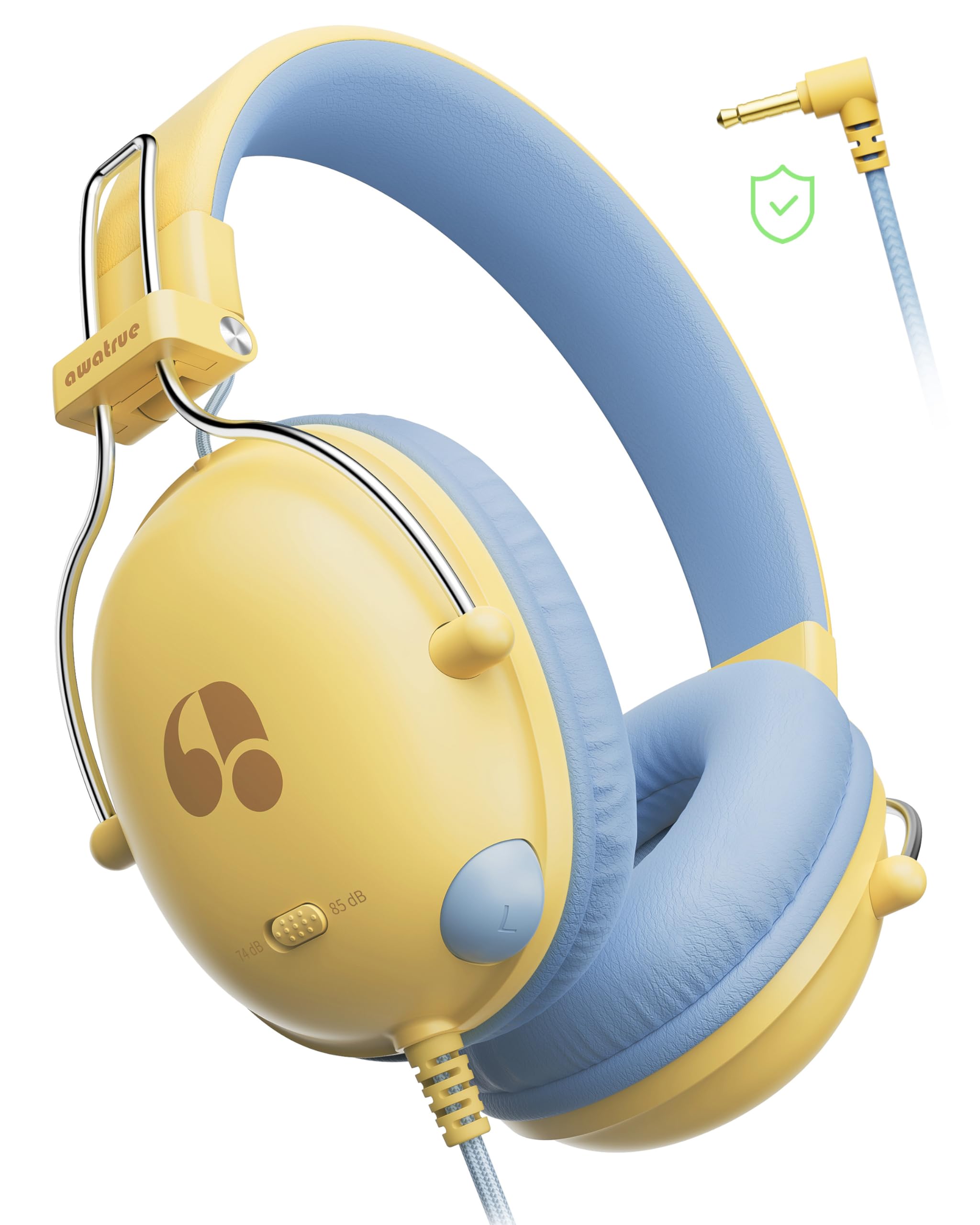 Auriculares Awatrue Kids Wired Para Niños Pequeños Con Límite De Volumen De 74/85 Db - Venta Internacional.
