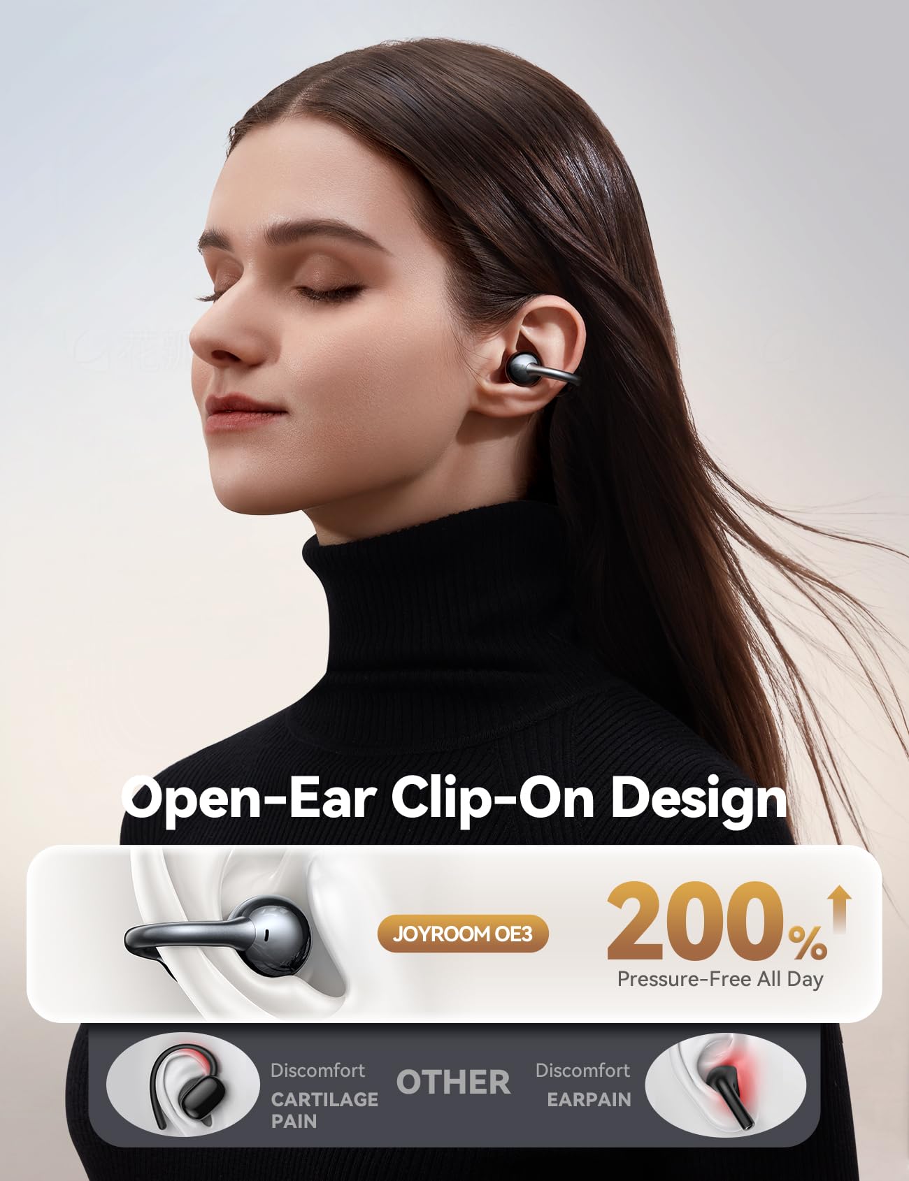 Foto 2 | Auriculares Inalámbricos De Oído Abierto Joyroom Oe3 Negros - Venta Internacional.
