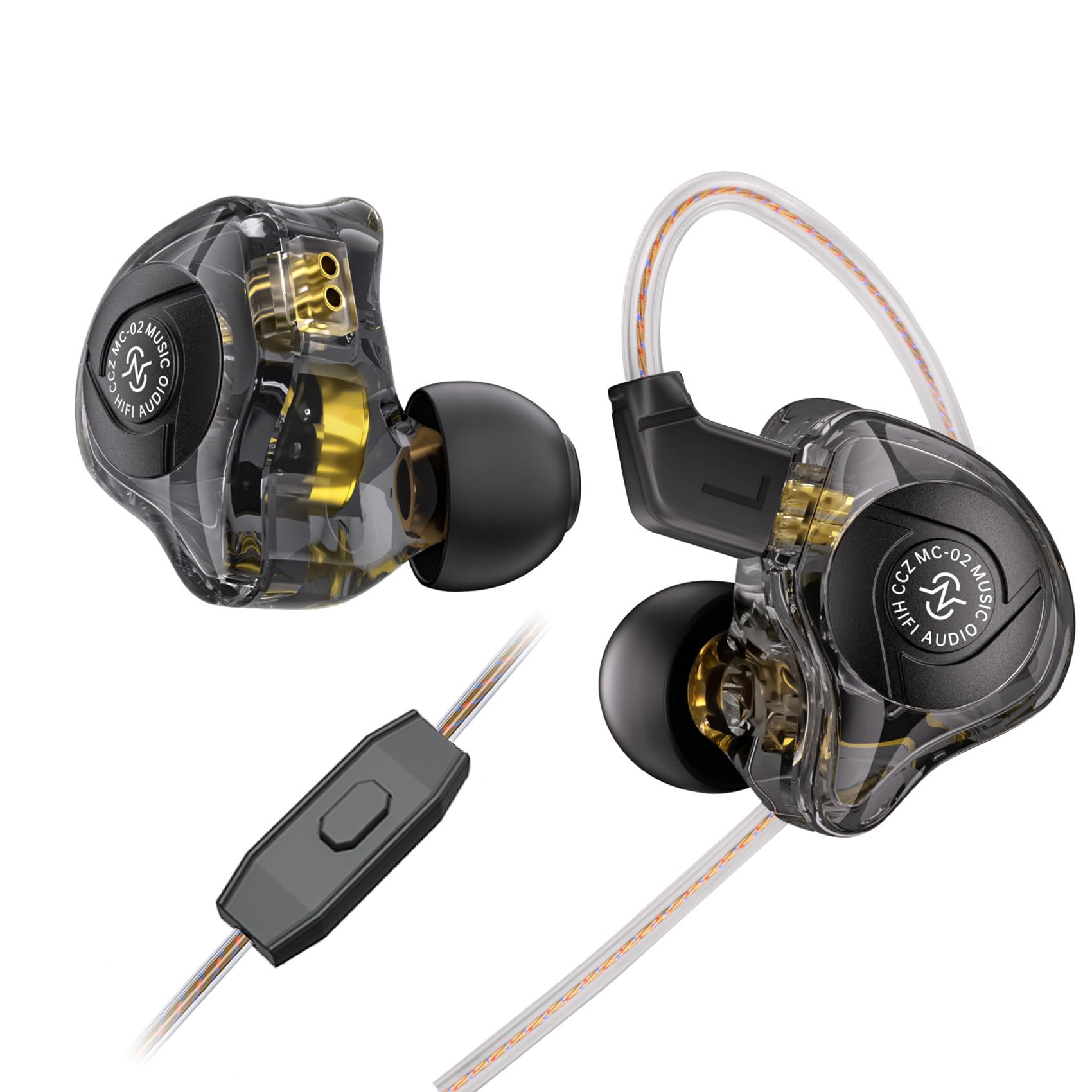 Auriculares Intraurales Ccz Mc02 Aura Hifi Con Cable Y Micrófono Negros - Venta Internacional.
