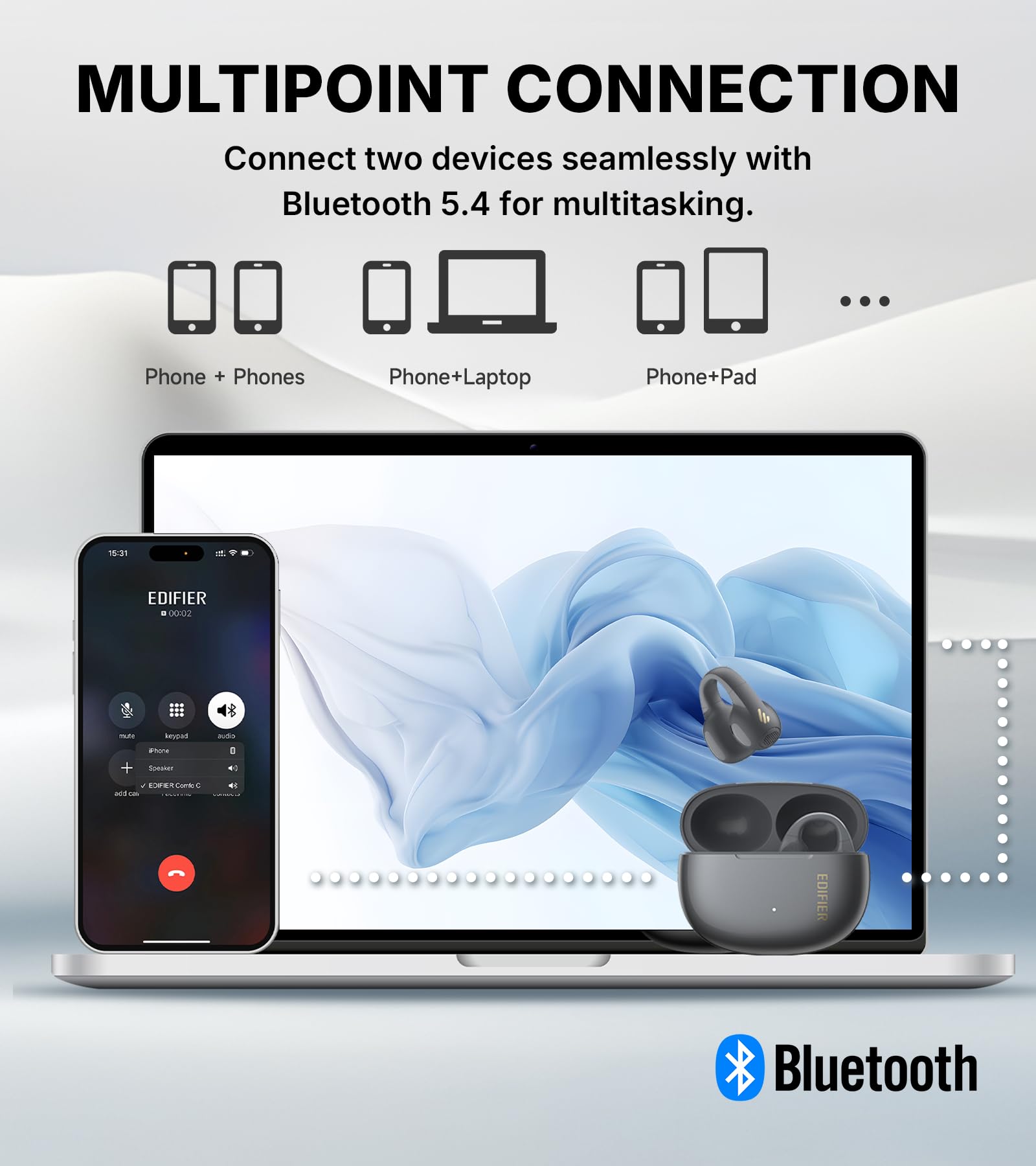 Foto 6 pulgar | Auriculares Inalámbricos Edifier R1 Bluetooth 5.4 28h Playtime Grey - Venta Internacional.