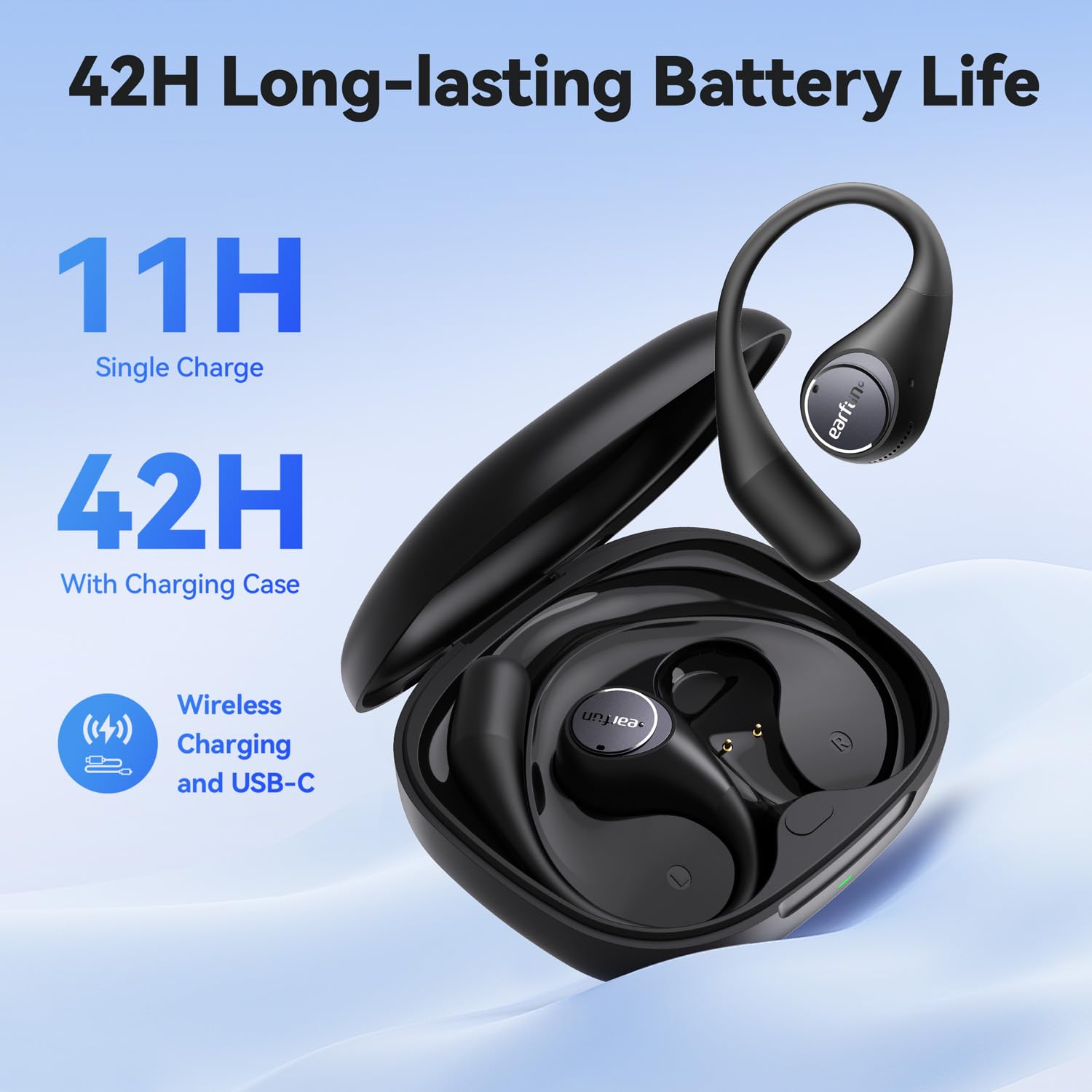 Foto 5 | Auriculares Inalámbricos De Oído Abierto Earfun Openjump Con 42 Horas De Reproducción - Venta Internacional.