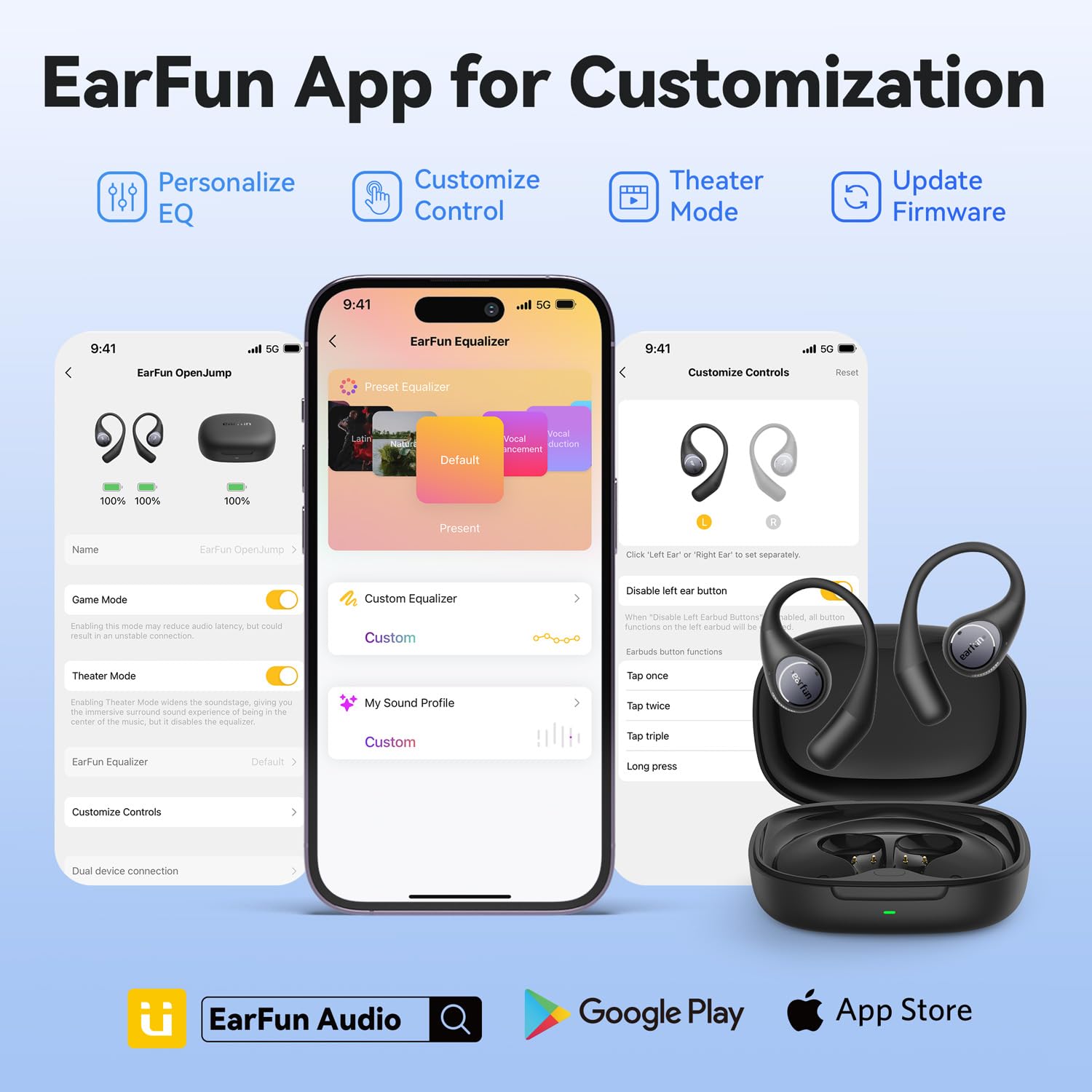 Foto 7 pulgar | Auriculares Inalámbricos De Oído Abierto Earfun Openjump Con 42 Horas De Reproducción - Venta Internacional.