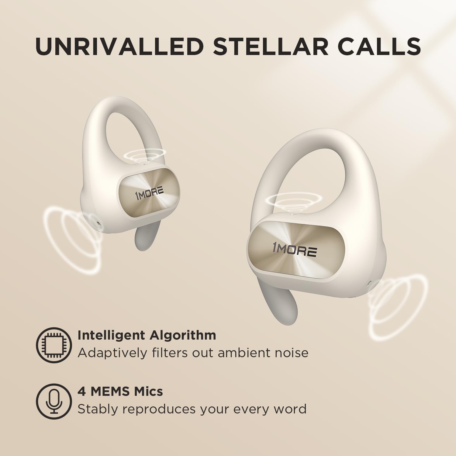 Foto 7 pulgar | Auriculares 1more Fit Se S30 Open Ear Bluetooth 5.3 Blancos - Venta Internacional.