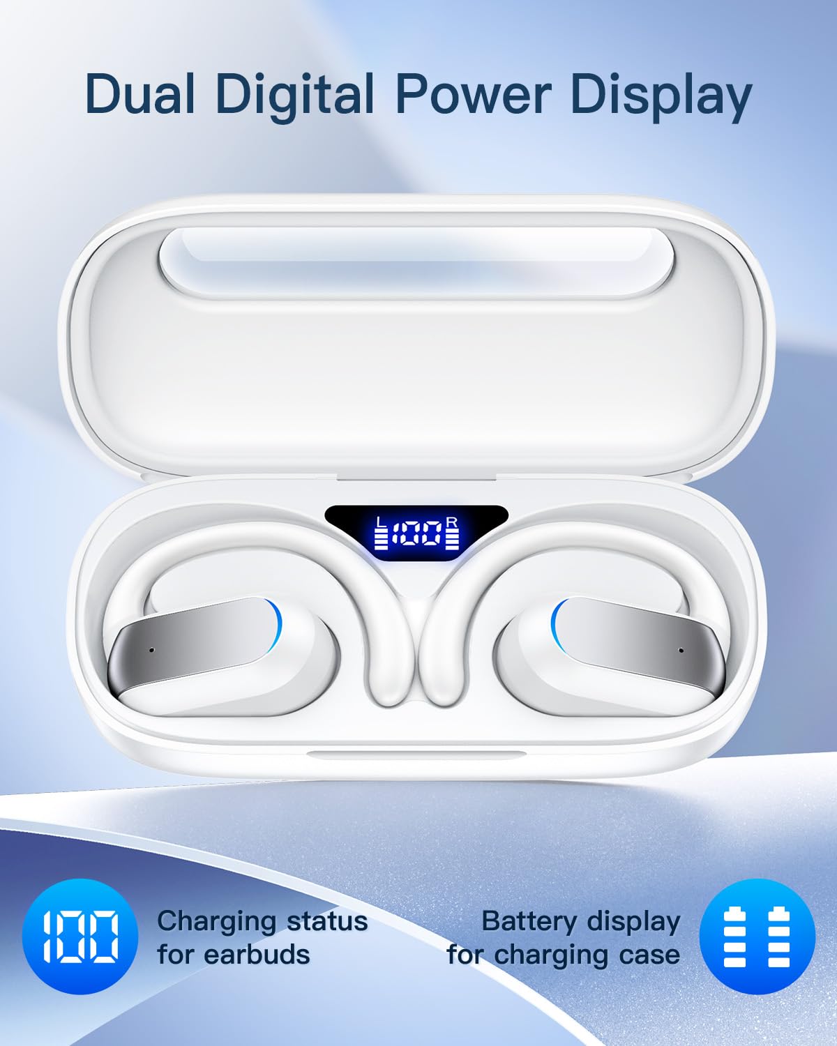 Foto 7 pulgar | Auriculares Abiertos Tagry S64 Bluetooth 5.4 48 Horas  Color Blanco - Venta Internacional.