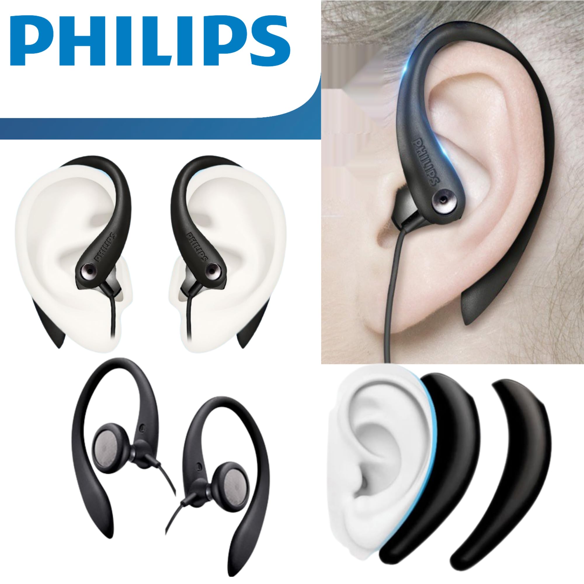 Foto 3 pulgar | Auriculares Philips Shs3200bk/37 Gancho Flexible Negro - Venta Internacional.
