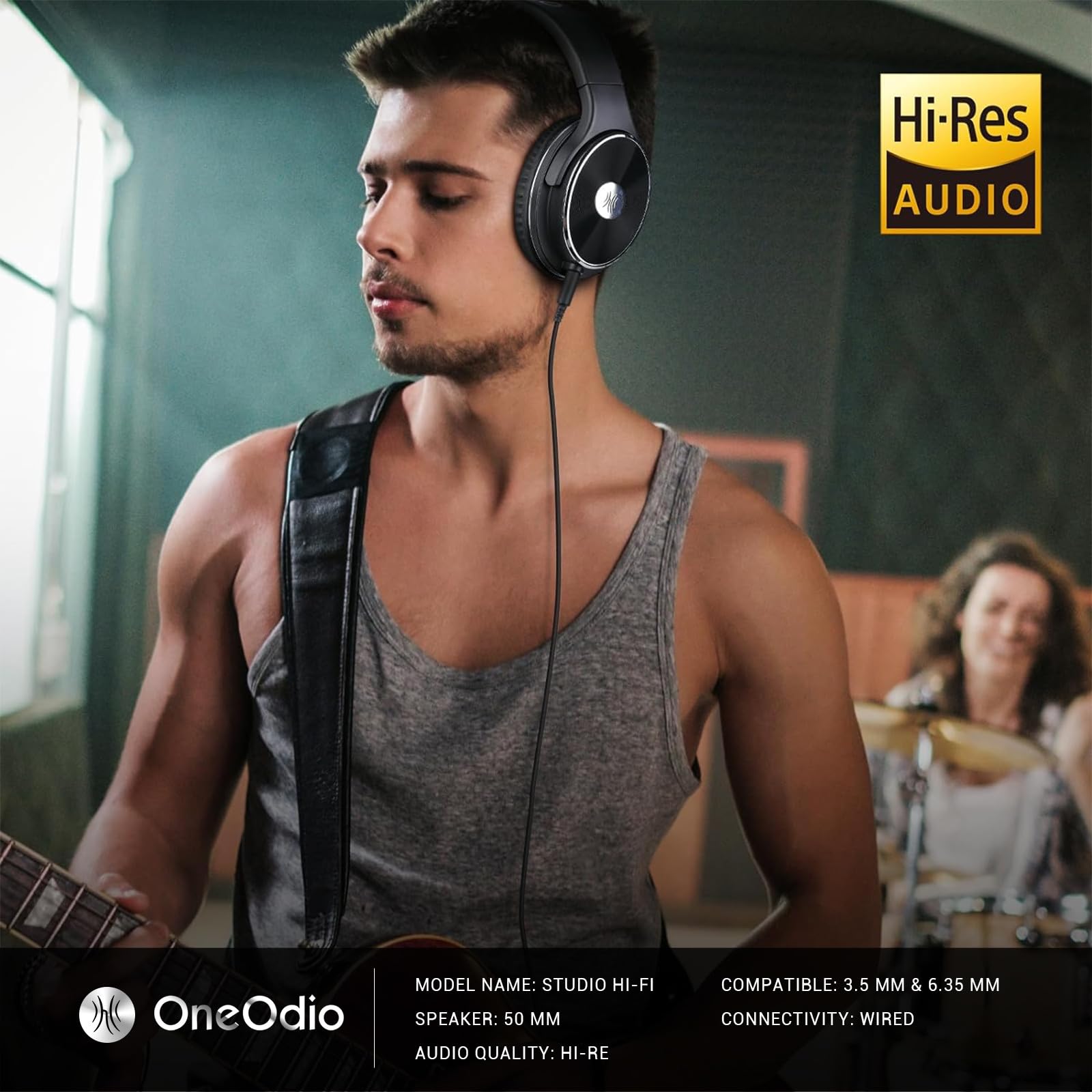 Foto 2 | Auriculares Con Cable Oneodio Para Colocar Sobre La Oreja Con Aislamiento De Ruido - Venta Internacional.