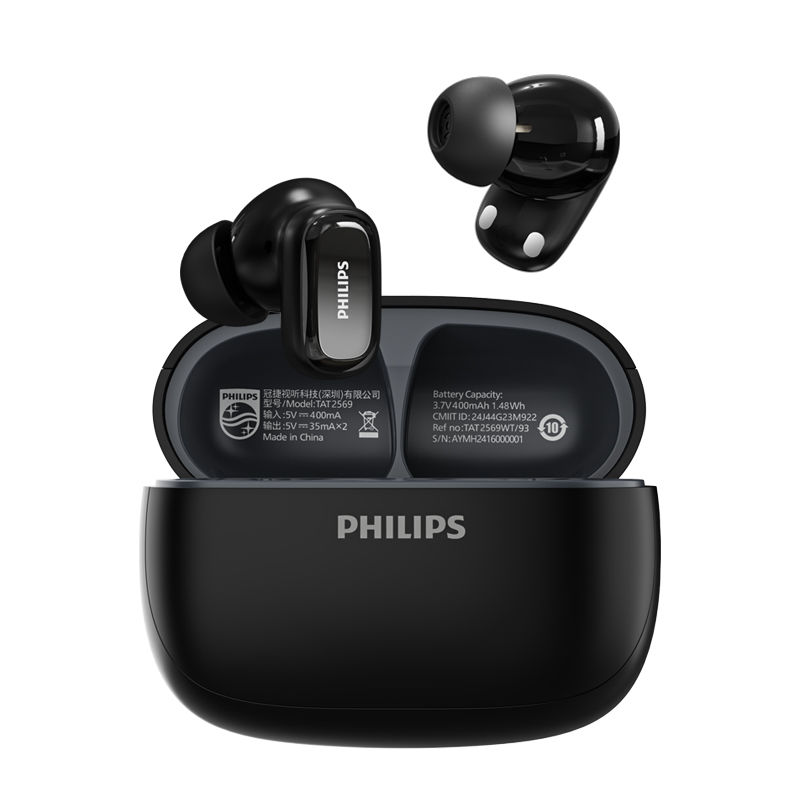 Foto 2 pulgar | Auriculares Bluetooth Philips Tat2569 Con Reducción De Ruido  Color Negro - Venta Internacional.