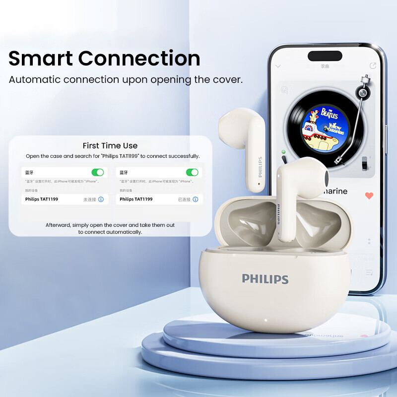 Foto 5 pulgar | Auriculares Bluetooth Philips Tat1199 Negros - Venta Internacional.