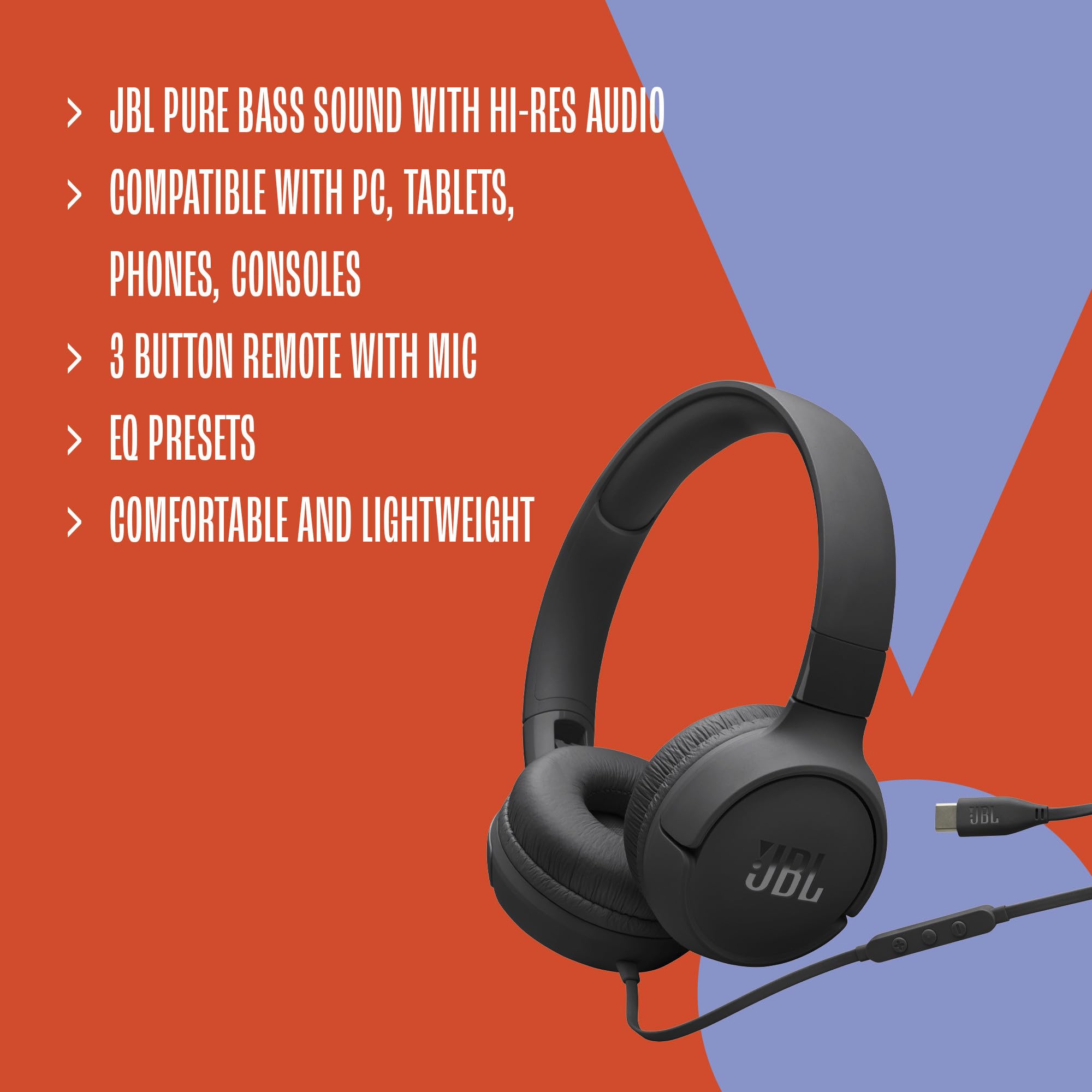 Foto 6 pulgar | Auriculares Jbl Tune 520c Usb-c Con Cable  Audio De Alta Resolución Para Supraaurales  Color Morado - Venta Internaci