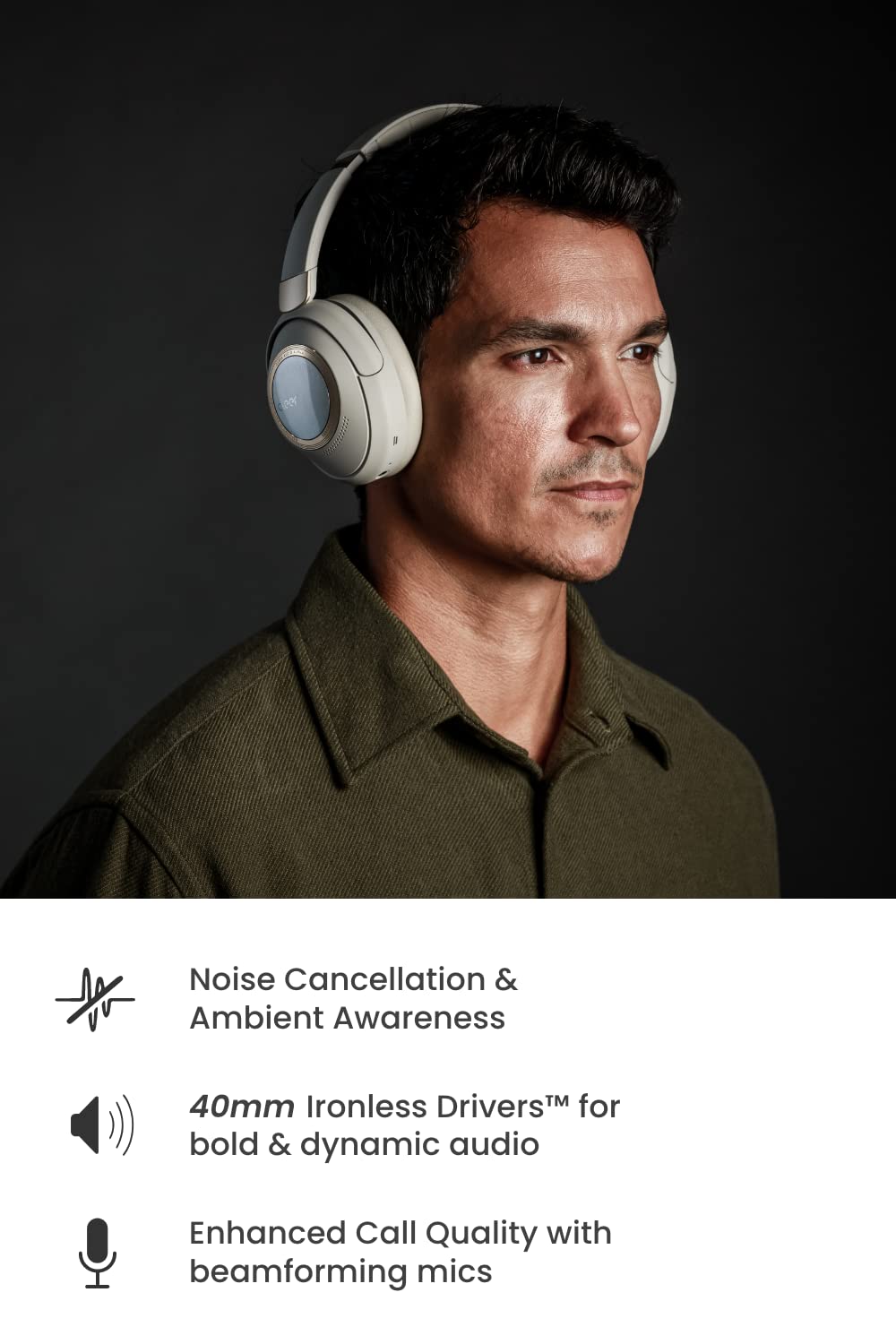 Foto 5 pulgar | Auriculares Bluetooth Cleer Audio Alpha Adaptive Stone - Venta Internacional.
