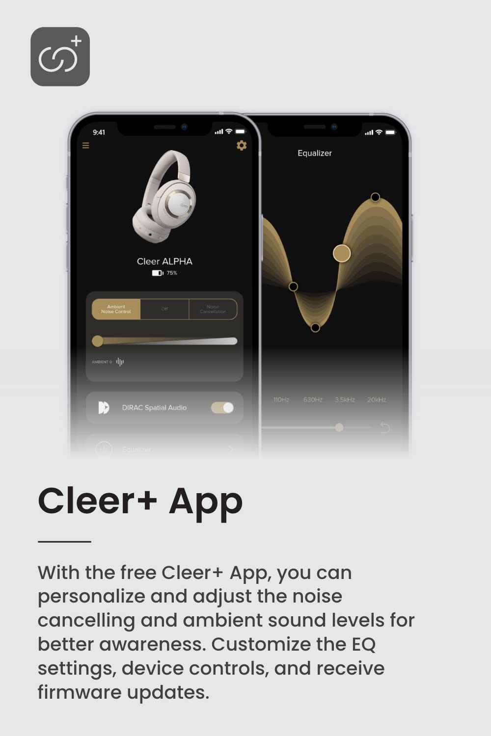 Foto 7 pulgar | Auriculares Bluetooth Cleer Audio Alpha Adaptive Stone - Venta Internacional.