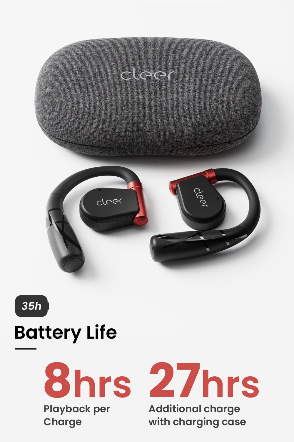 Foto 4 | Auricular Inalámbrico Cleer Audio Arc Ii Sport Bluetooth 5.3 Negro - Venta Internacional.