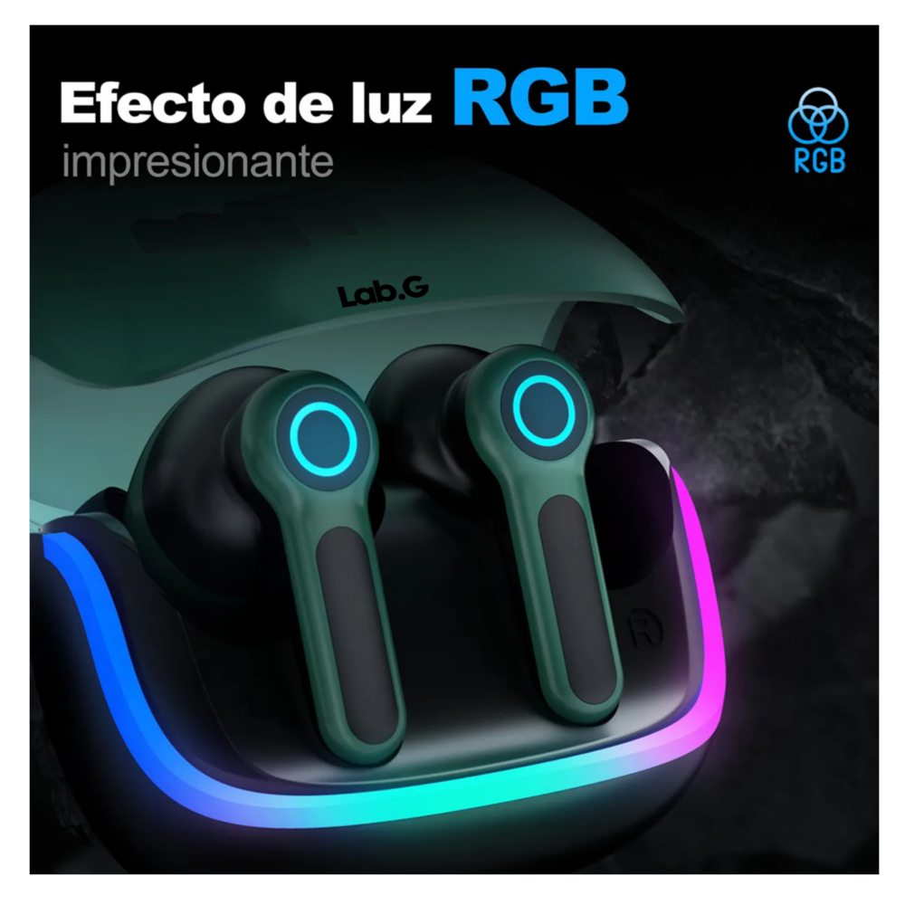 Foto 3 | Audífonos Bluetooth Gamer Inalámbricos Lab.g  Verde