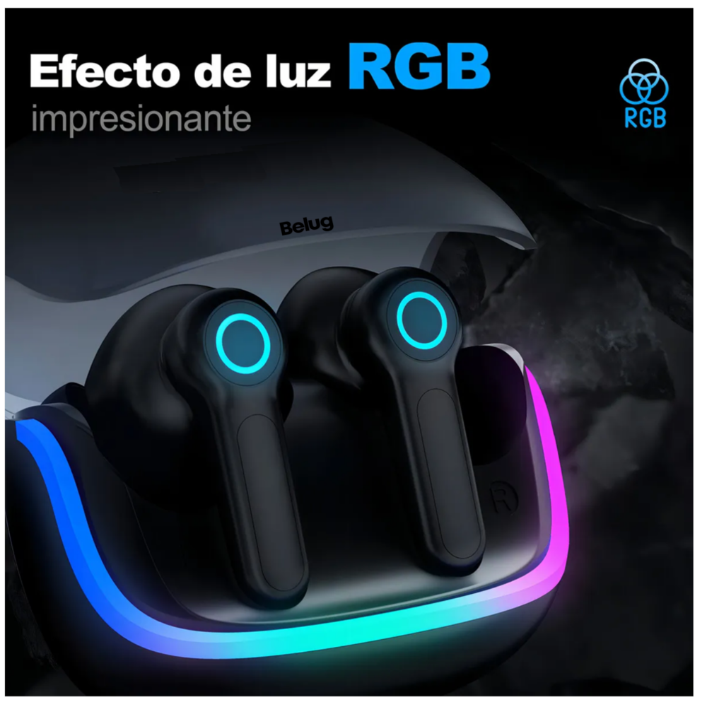 Foto 3 pulgar | Audífonos Bluetooth Gamer Inalámbricos Belug  Negro