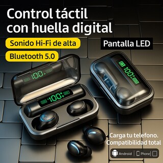 Foto 5 | Audífonos Inalámbricos In-Ear Pro 5 Piezas con Cancelación de Ruido, Sonido HD y Estuche Power Bank