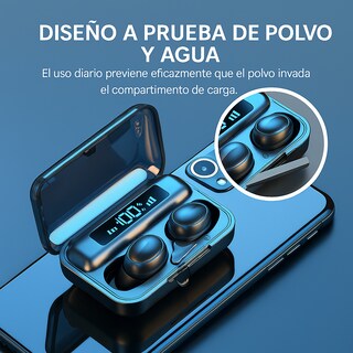 Foto 8 | Audífonos Inalámbricos In-Ear Pro 5 Piezas con Cancelación de Ruido, Sonido HD y Estuche Power Bank