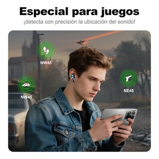 Foto 4 | Audífonos Belug Bluetooth Gamer Inalámbricos Azul Negro