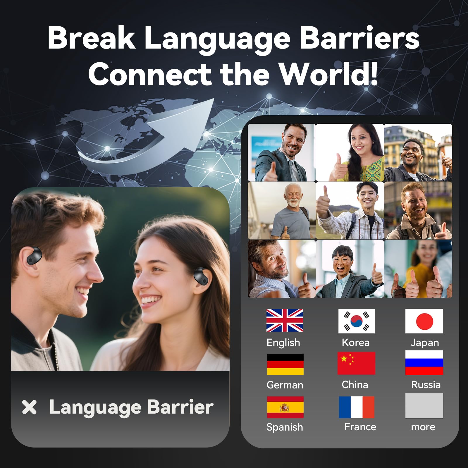 Foto 4 pulgar | Auriculares De Traducción Xmenha Ai Real Time 144 Idiomas - Venta Internacional.