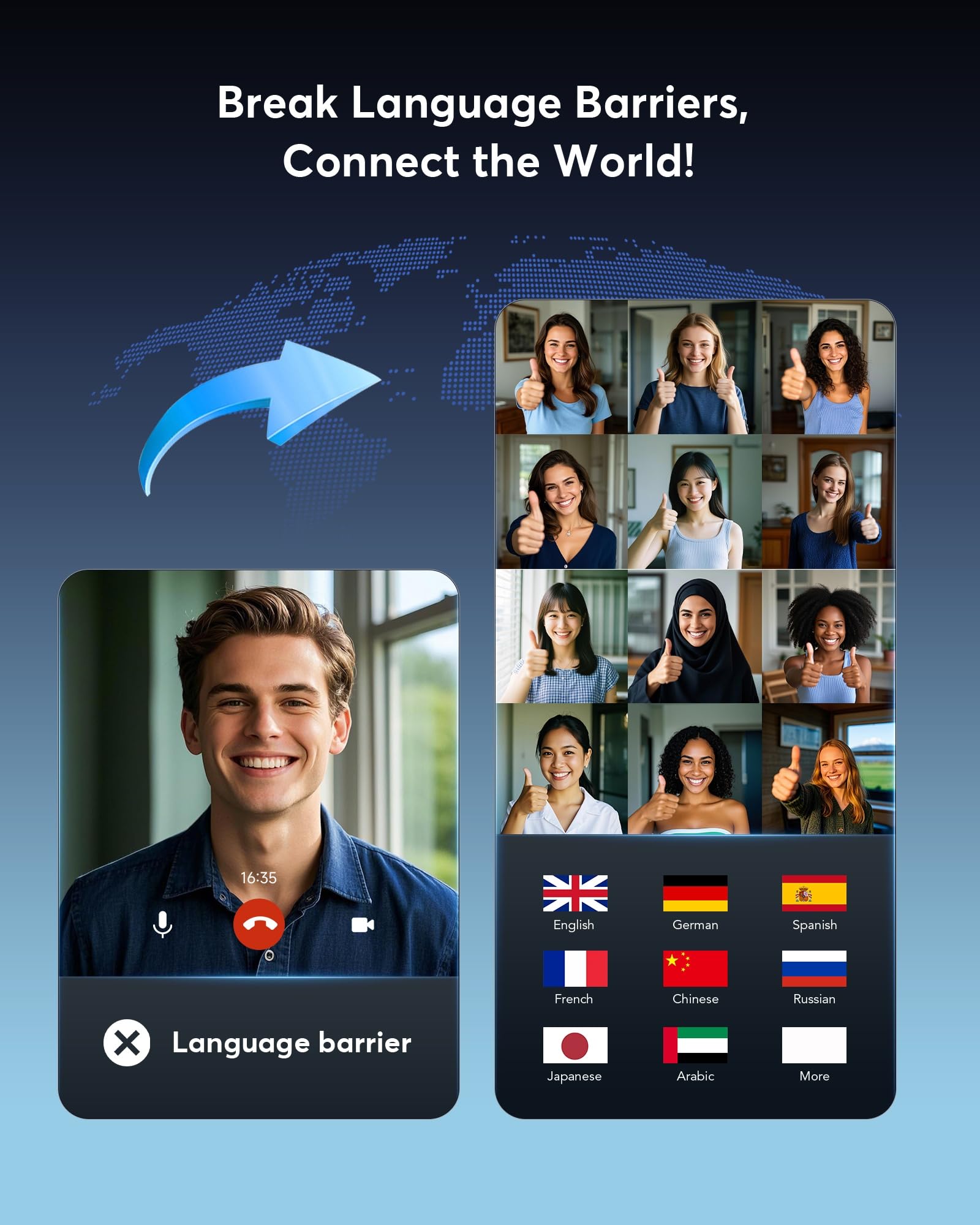 Foto 5 pulgar | Auriculares De Traducción Boytond Ai En Tiempo Real  144 Idiomas  60 H - Venta Internacional.