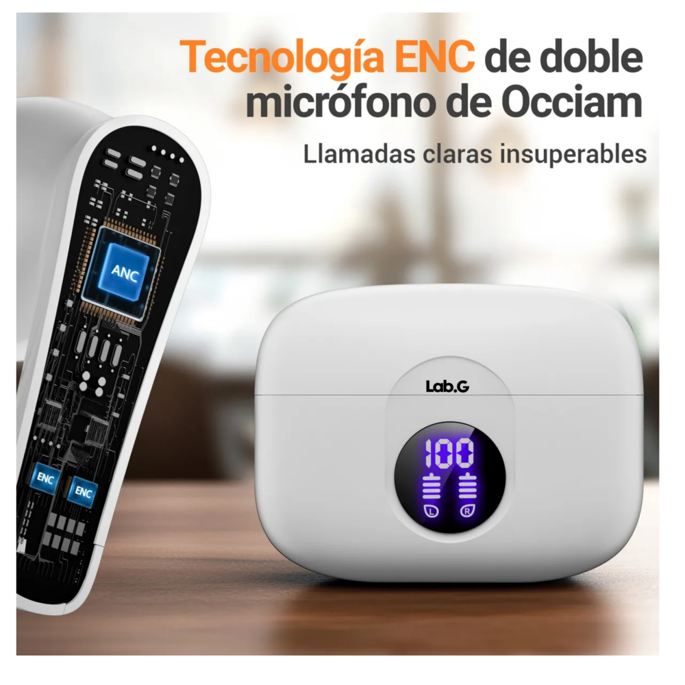 Foto 4 pulgar | Audífonos Inalámbricos Bluetooth Ears Lab.g  Blanco