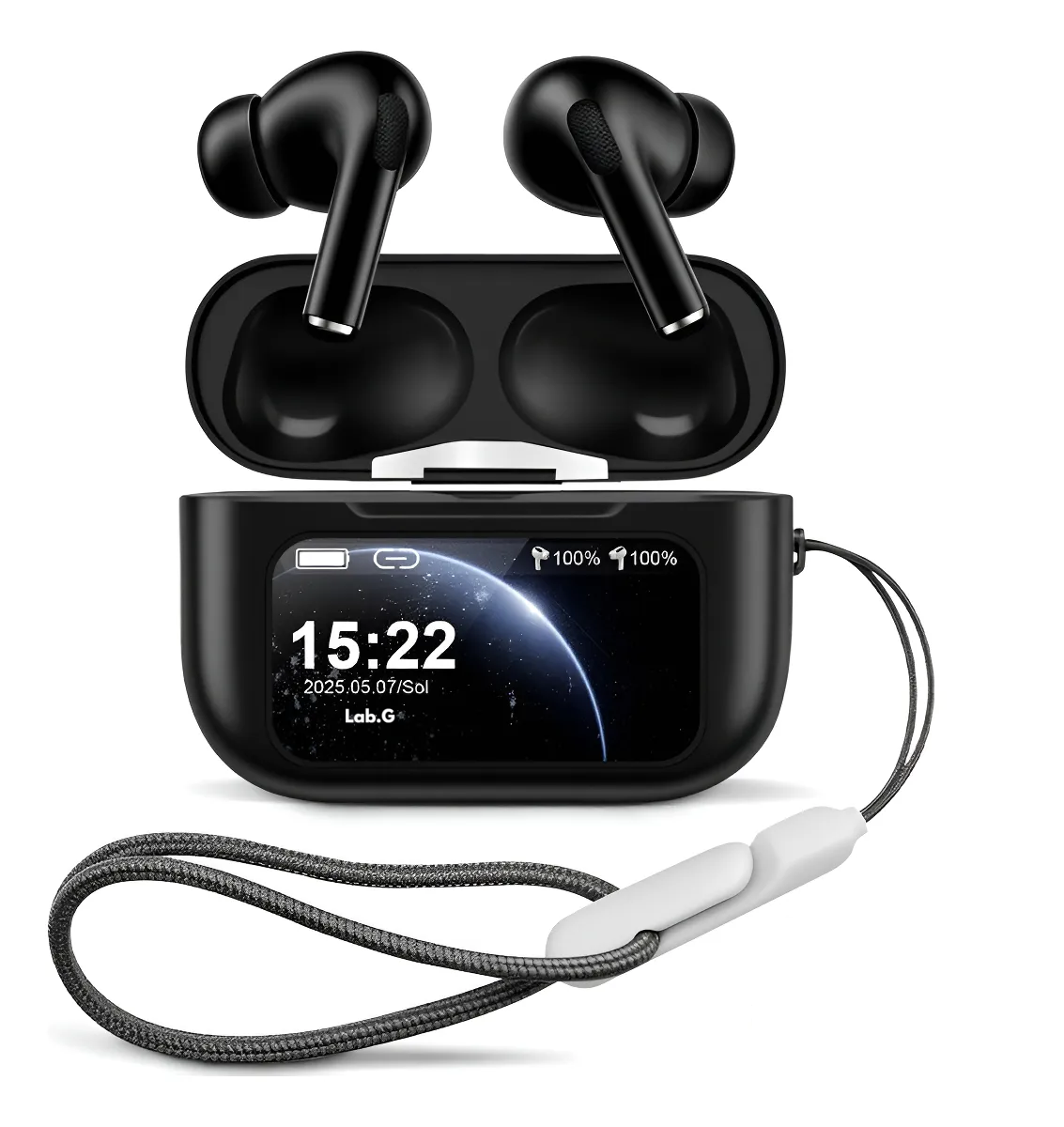 Foto 1 | Smart Pantalla Audífonos Lab.g Bluetooth 5.4 Anc Auriculares Negros