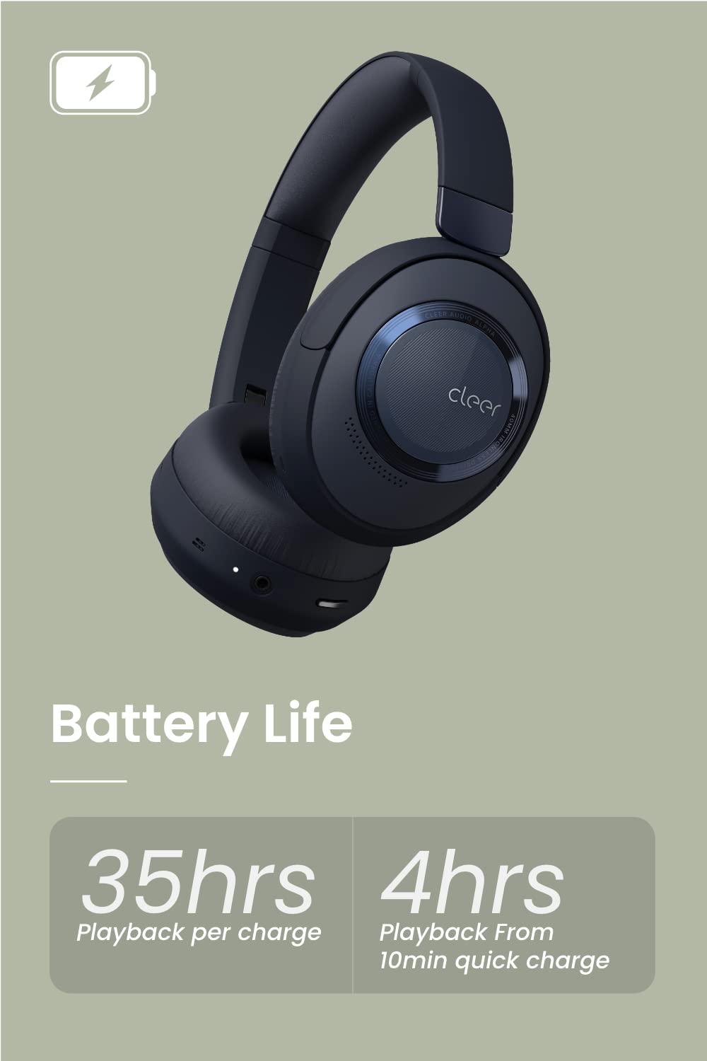 Foto 4 pulgar | Auriculares Bluetooth Cleer Alpha Con Cancelación De Ruido  35 Horas De Reproducción - Venta Internacional.